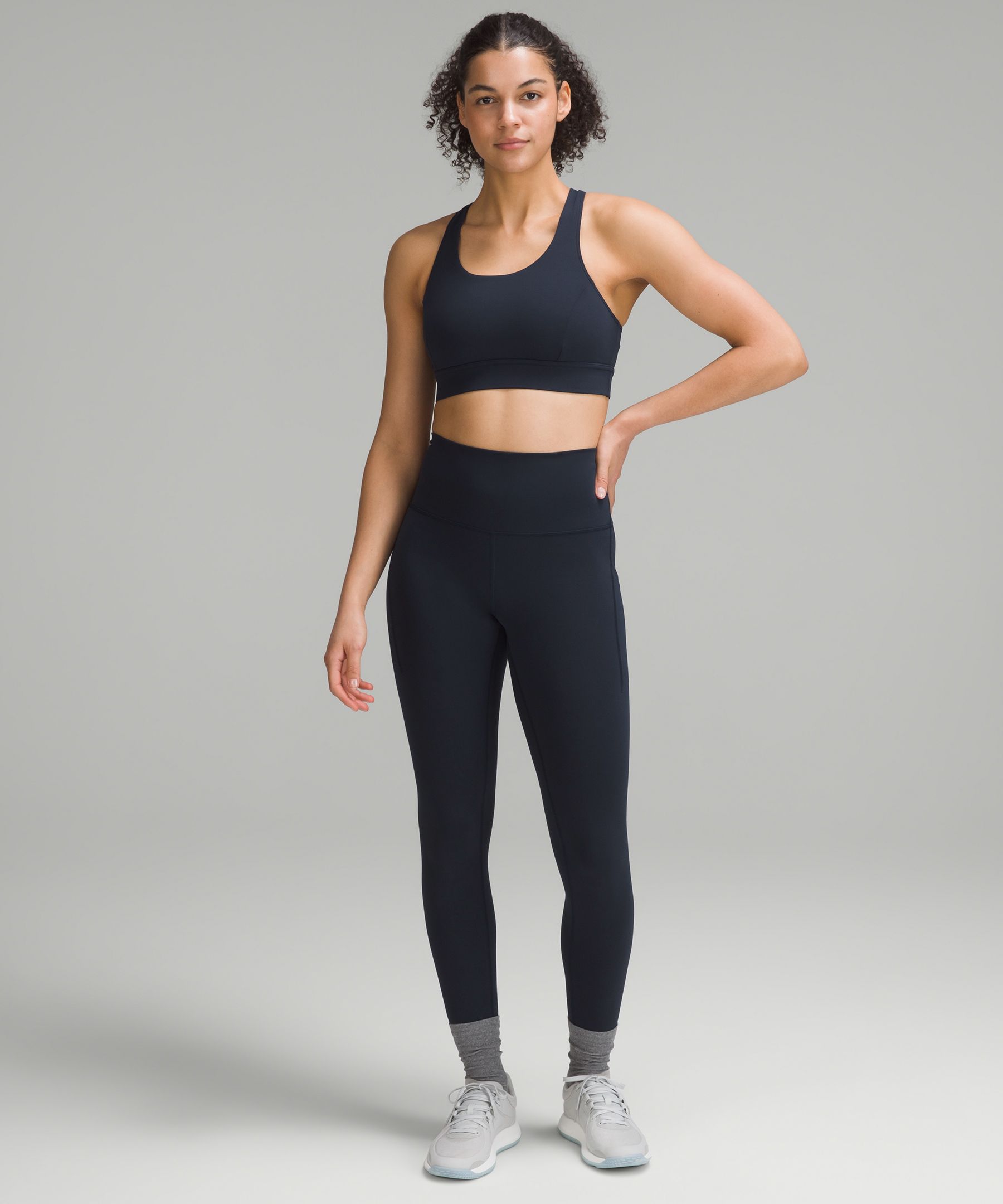 Lululemon Everlux Train Bra In Blue