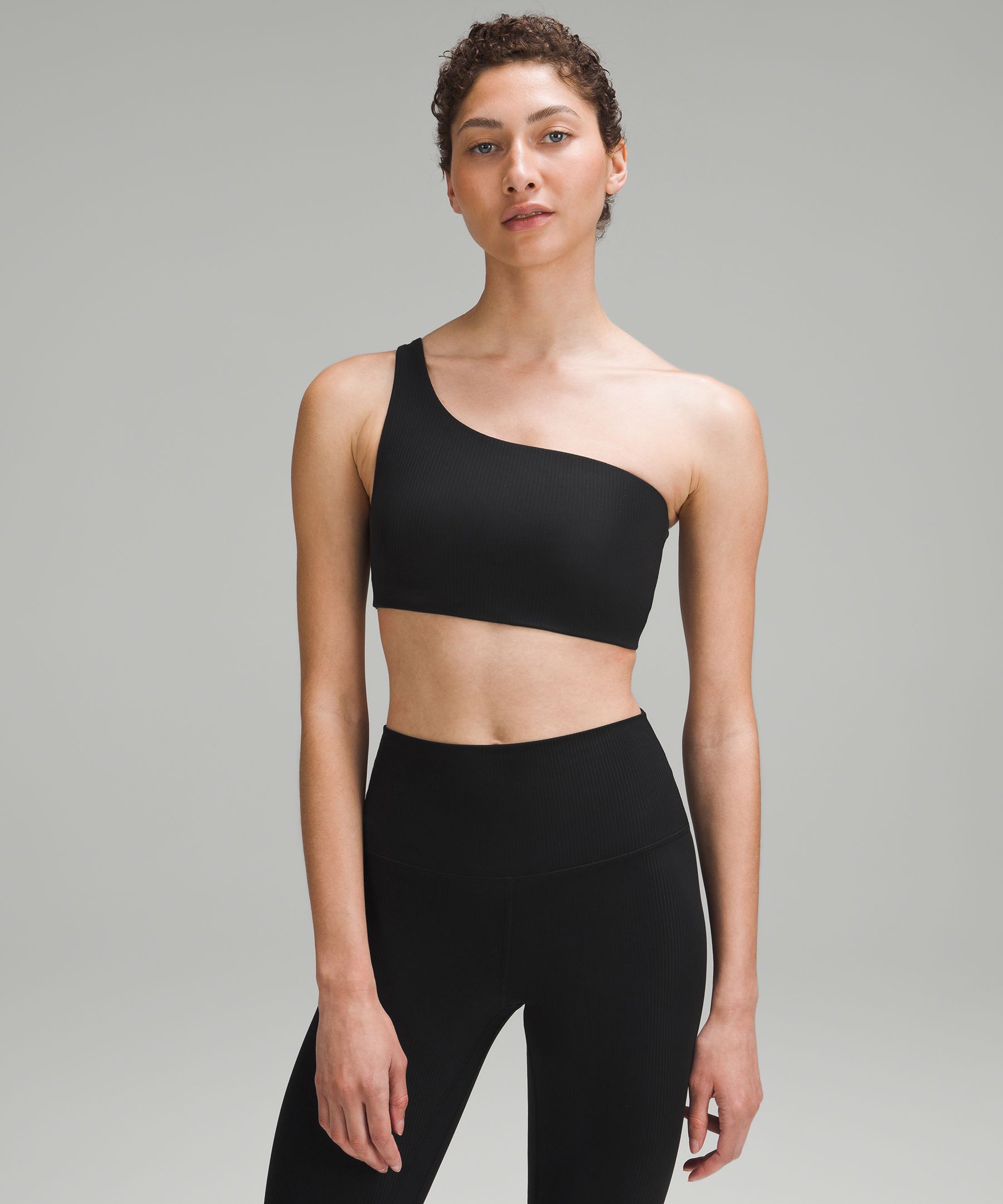 Ribbed Nulu Asymmetrical Yoga Bra