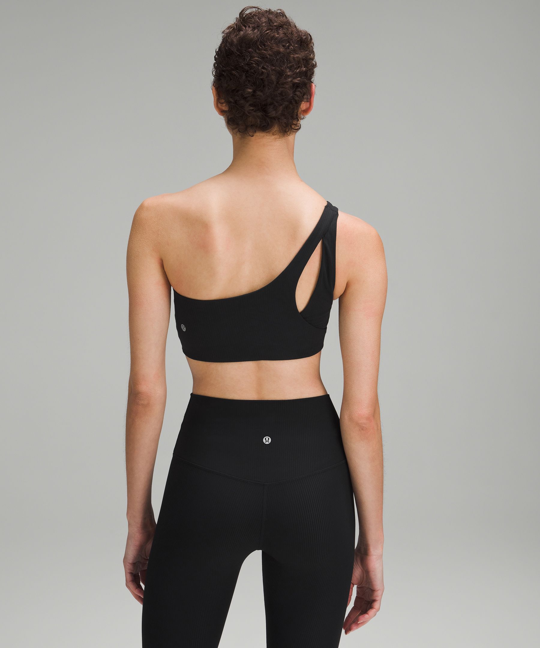 Lululemon Ribbed Nulu Asymmetrical Yoga Bra *Light Support, A/B Cup -  Psychic - lulu fanatics