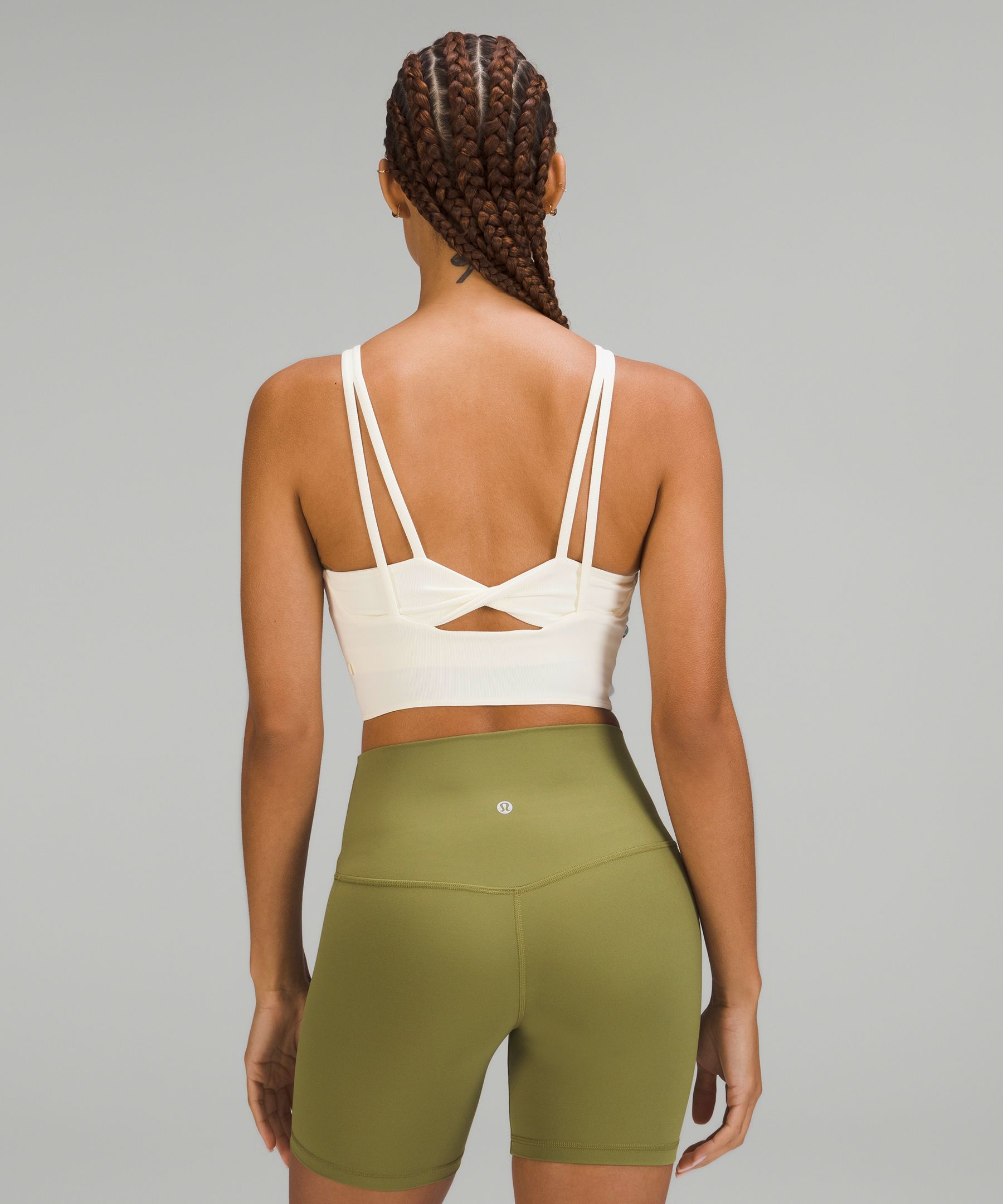 Lululemon Charged Indigo Ribbed Back-Twist Yoga Bra *Light Support, C/D Cup  Size 6 - $57 New With Tags - From Lululemon