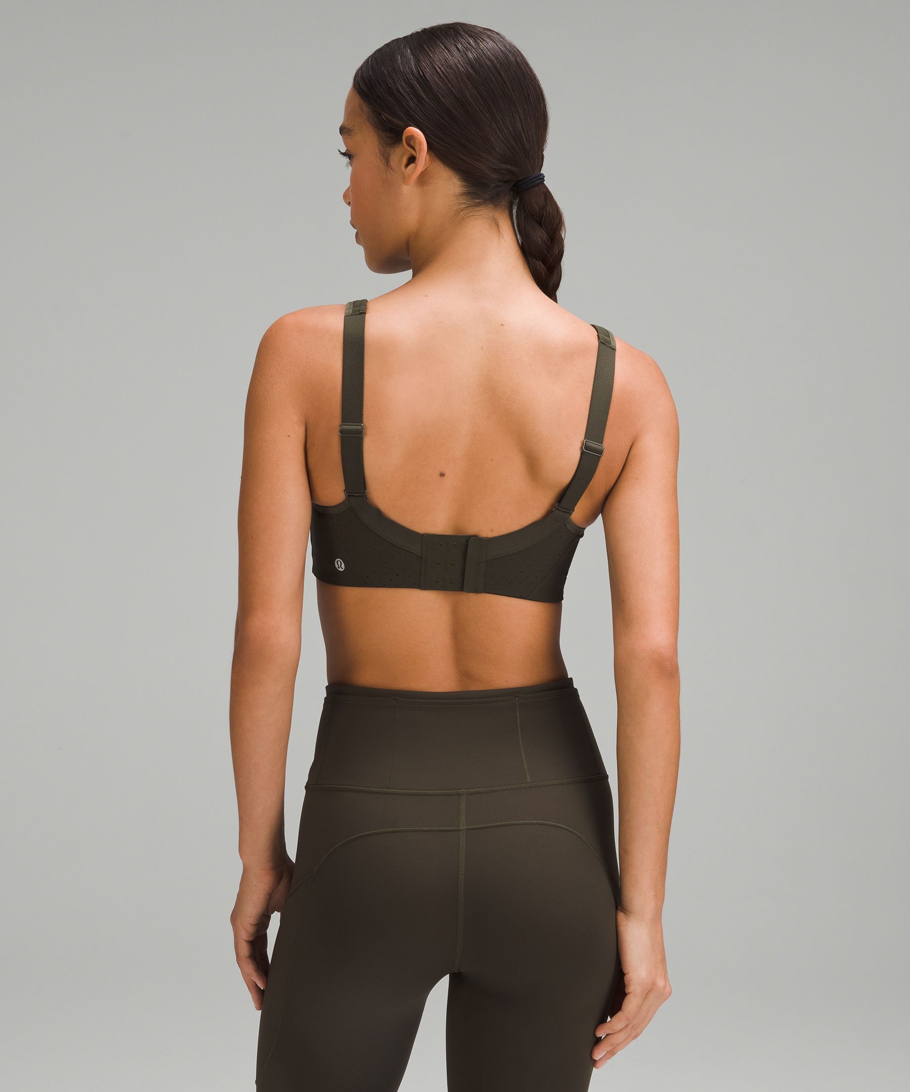 Lululemon Pump It Up Sports Bra Mint Moment Black Stripe Mesh