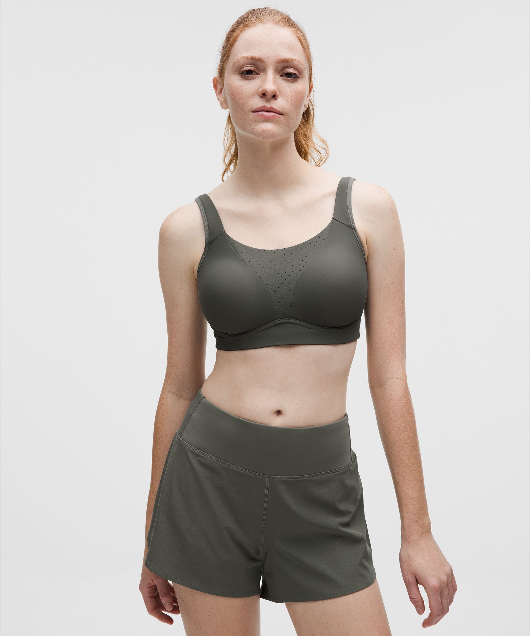 lululemon – Women’s Run Times Sports Bra High Support, B-G Cups – Color Green – Size 8