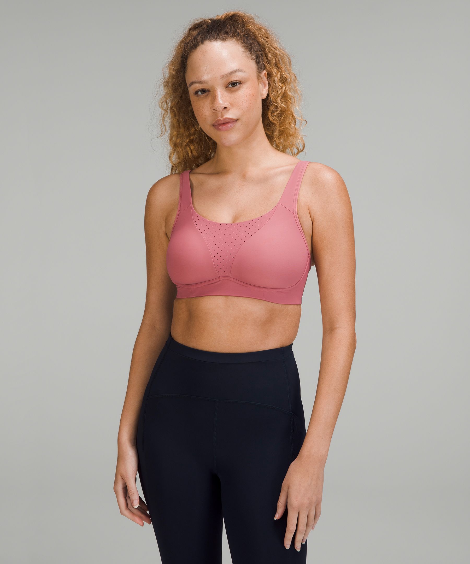 Lululemon Run Times Bra High Support, B-g Cups In Brier Rose