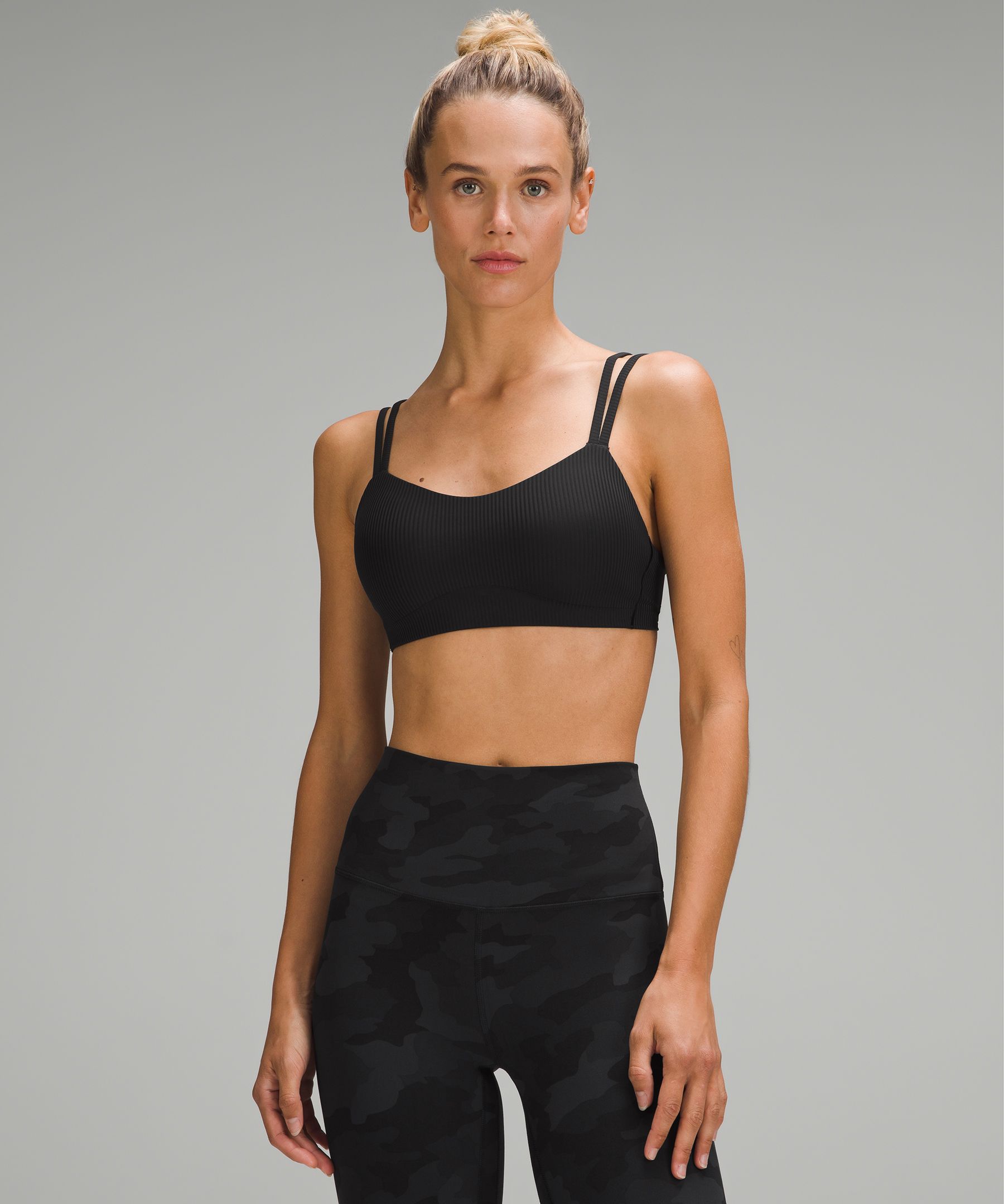 Lululemon Like A Cloud Ribbed Bra Light Support, B/c Cup In Black
