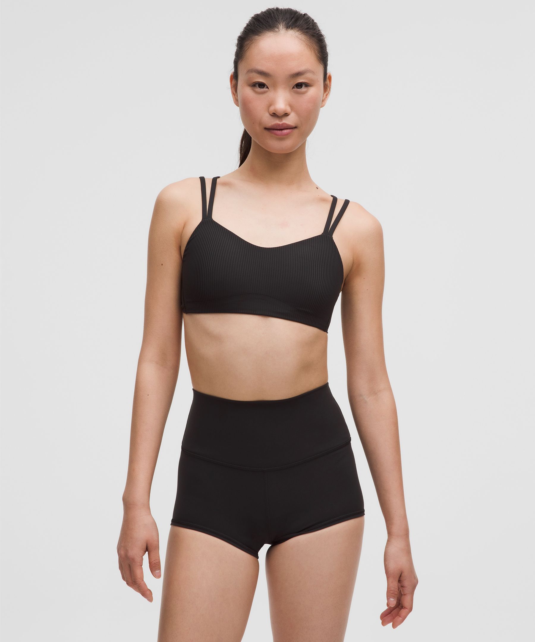 Lululemon Like A Cloud Ribbed Bra Light Support, B/c Cup In Black