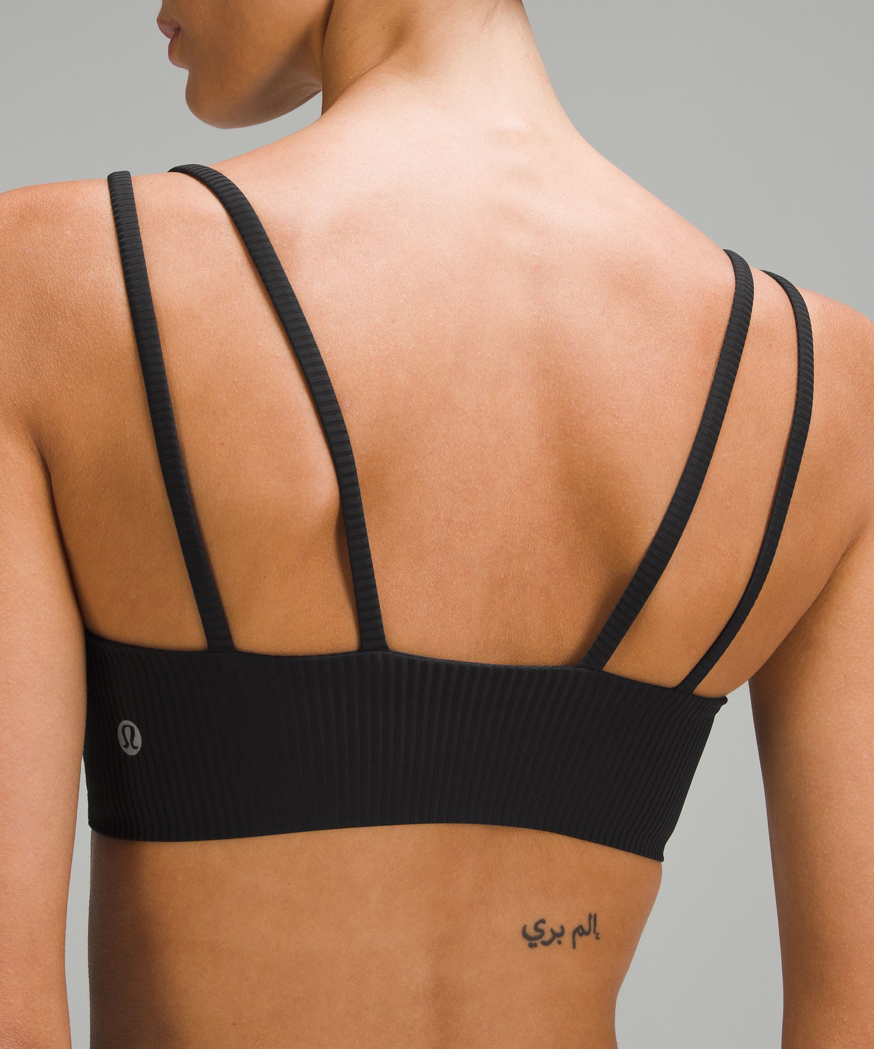 Shop Lululemon Like A Cloud Ribbed Bra Light Support, B/c Cup In Black