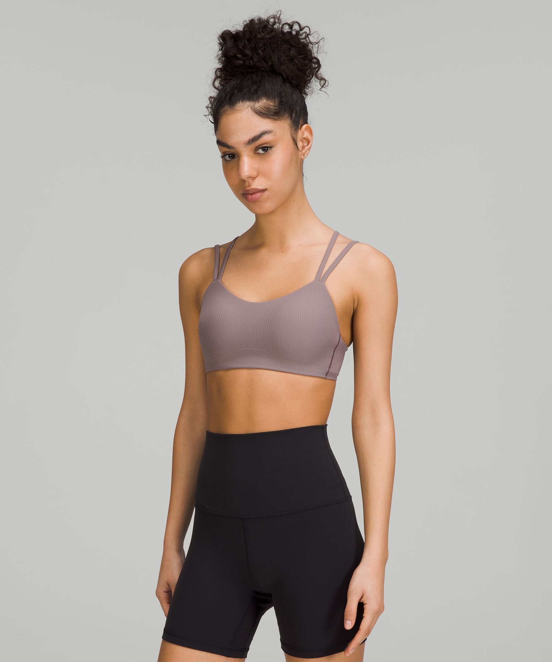 Lululemon Like A Cloud Ribbed Bra Light Support, B/c Cup In Lunar Rock