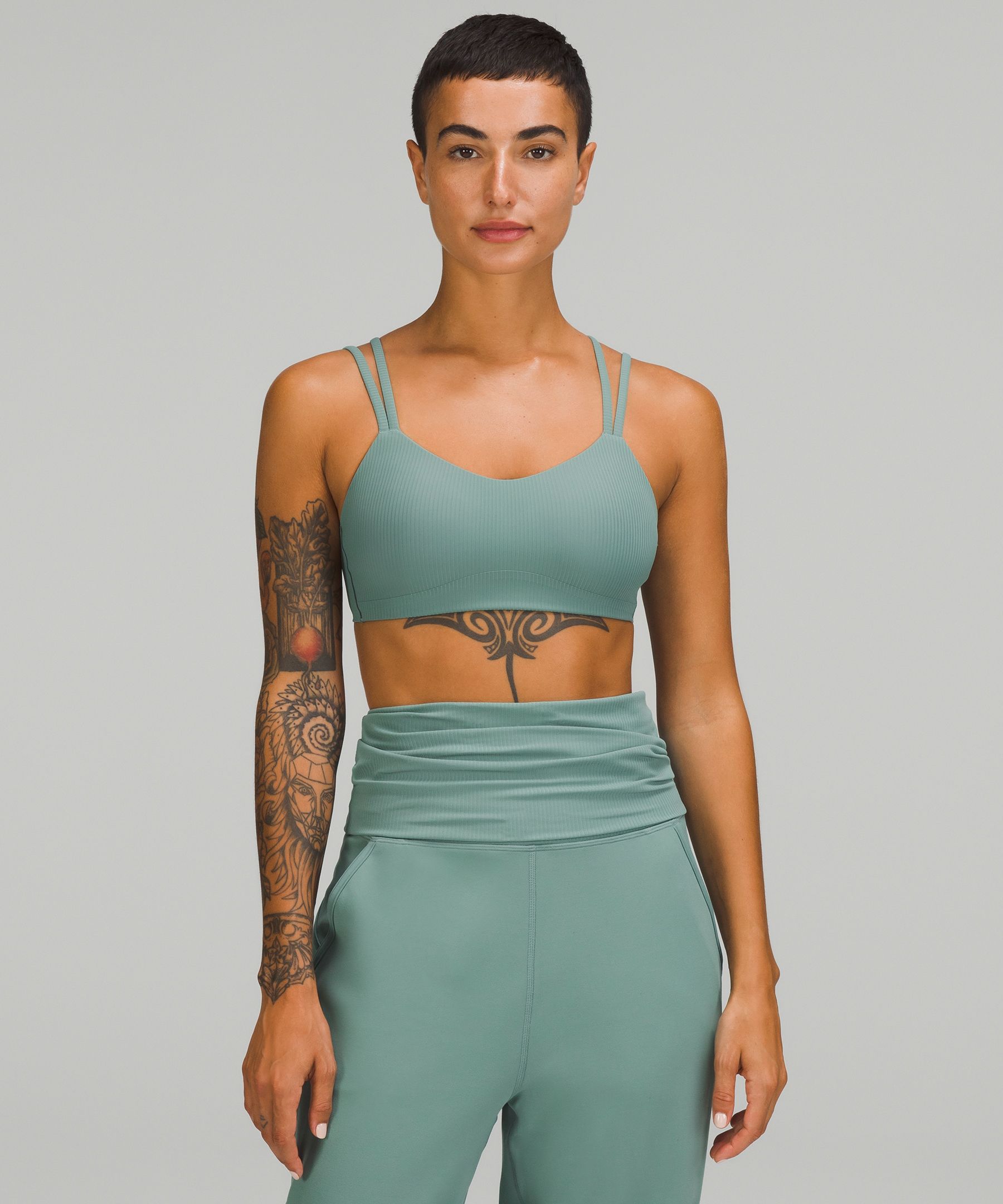 Lululemon Like A Cloud Ribbed Bra Light Support, B/c Cup In Tidewater Teal
