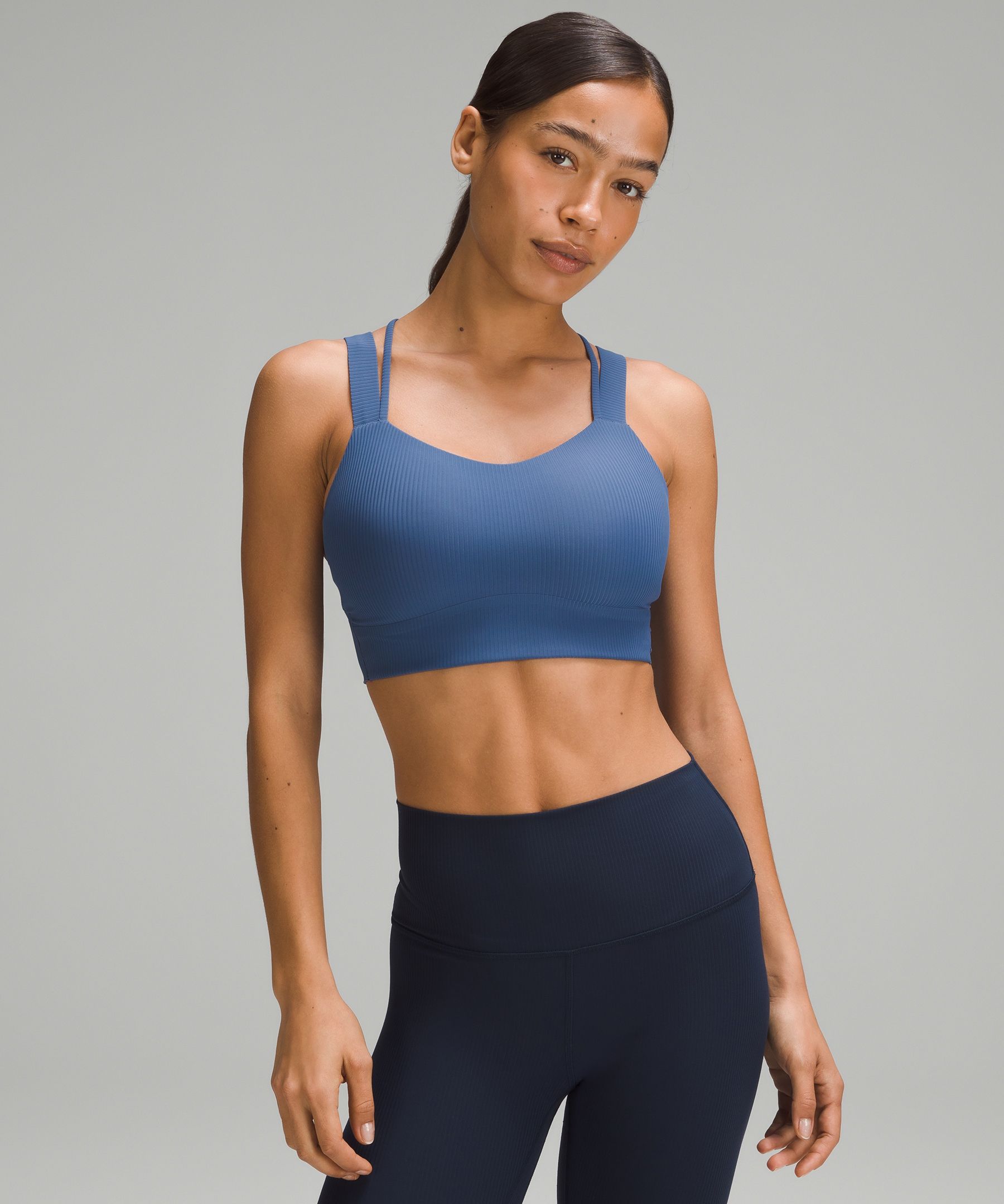 Lululemon Like A Cloud Longline Ribbed Bra Light Support, D/dd Cups