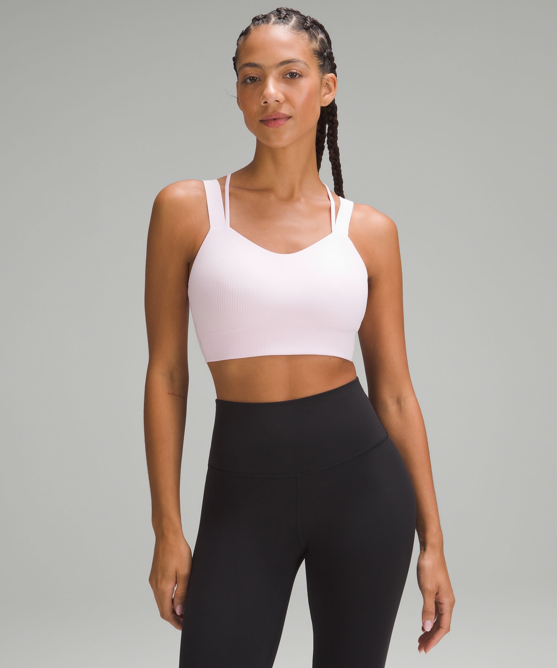 Lululemon Like A Cloud Longline Ribbed Bra Light Support, D/dd Cups