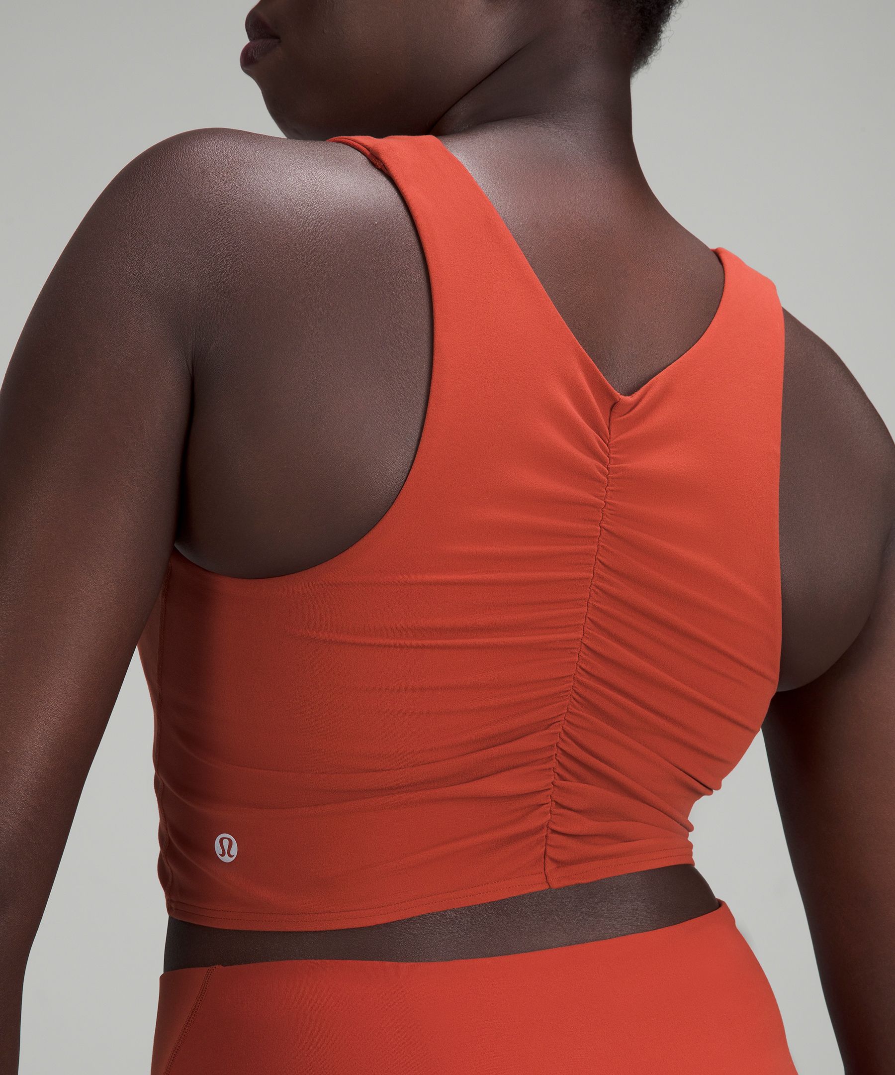 Versatile Womens Longline Yoga Top: LU 357 Pleated Back Sports