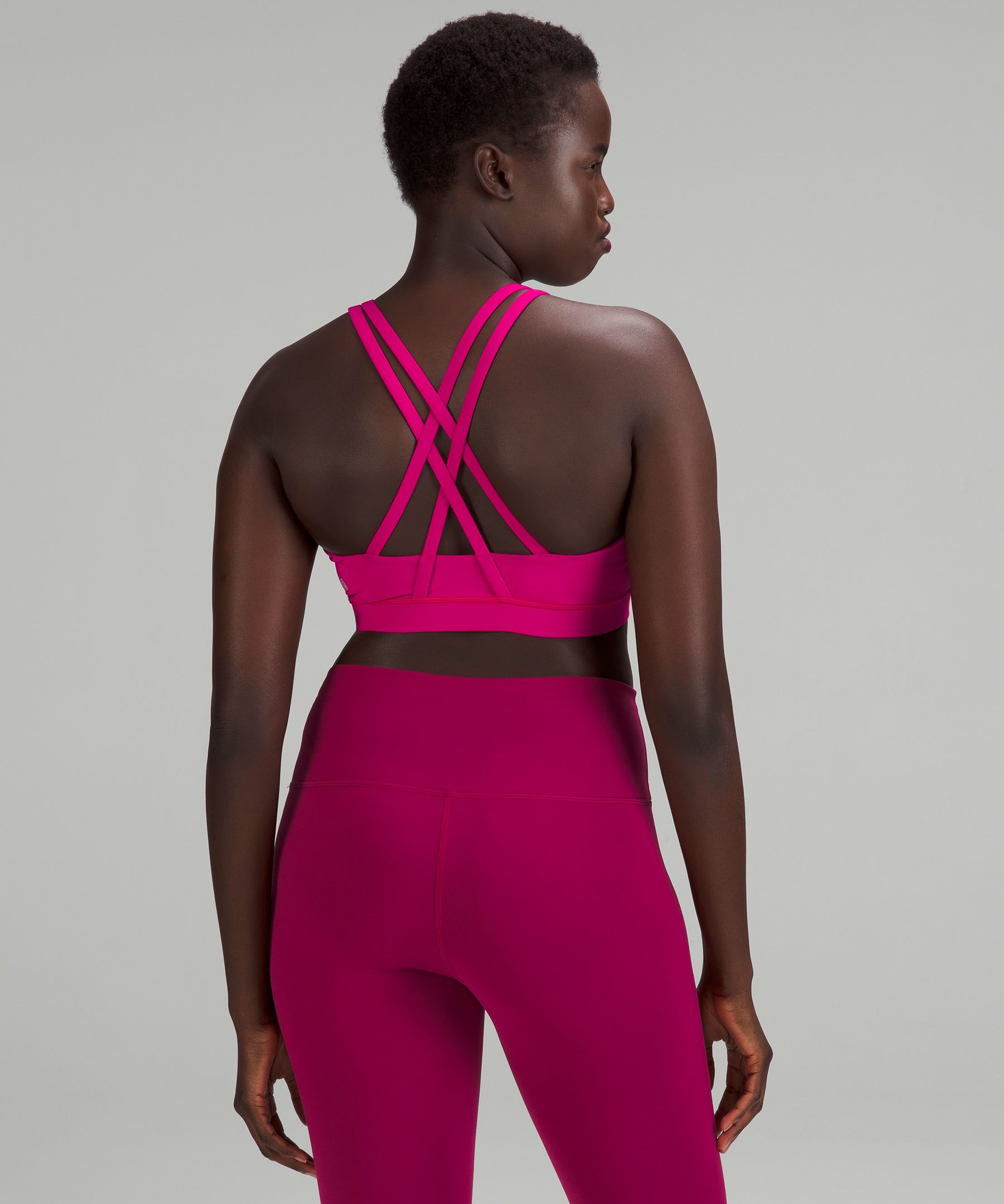 Super Soft Reversible Yoga Bra - AmbientPink GlowPink, Women's Sports Bras