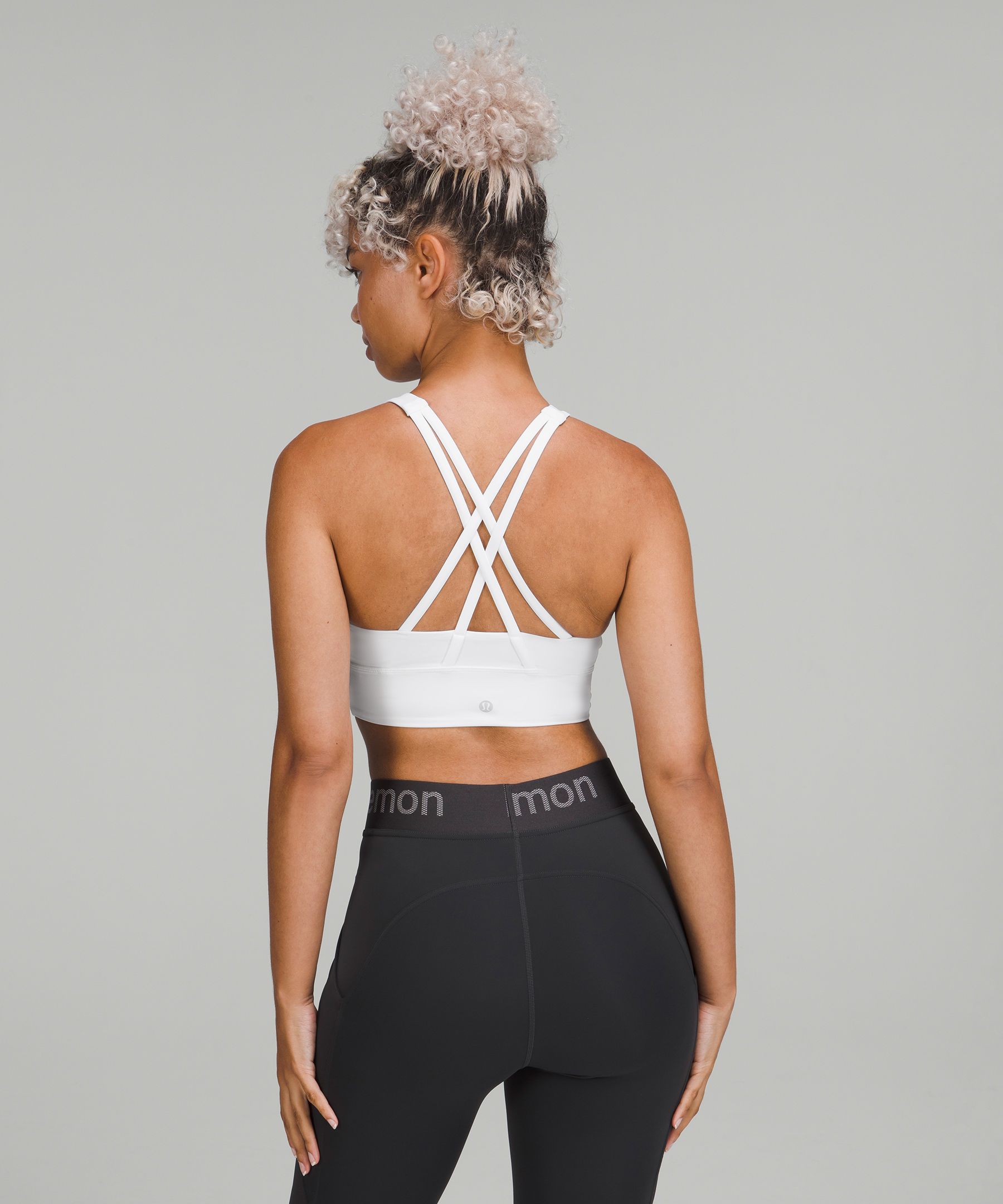 Lululemon Ed Curtis High Neck Energy Sport Bra Size 6 Black - $46 - From Ava