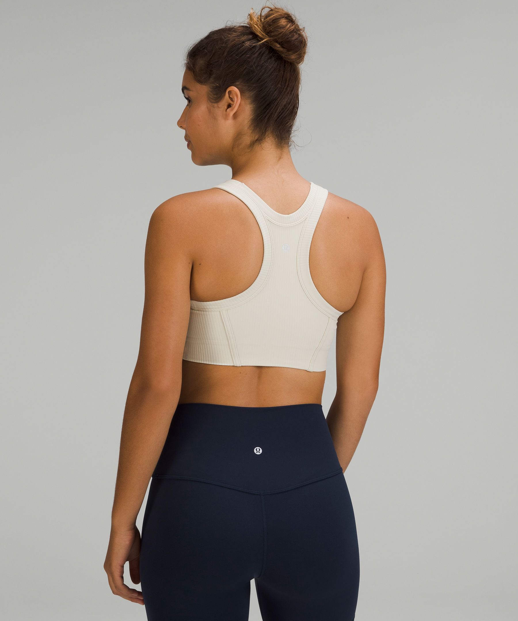 Lululemon Nulu Mesh High-Neck Racerback Bra *Light Support, C/D Cup - Black  - lulu fanatics