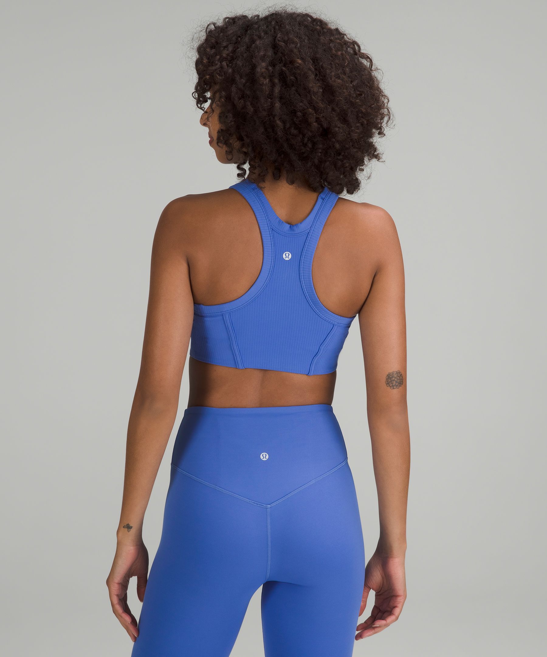 Lululemon Ribbed Nulu High Neck Yoga Bra Size 4 Pink - $27 (60% Off Retail)  - From Hannah