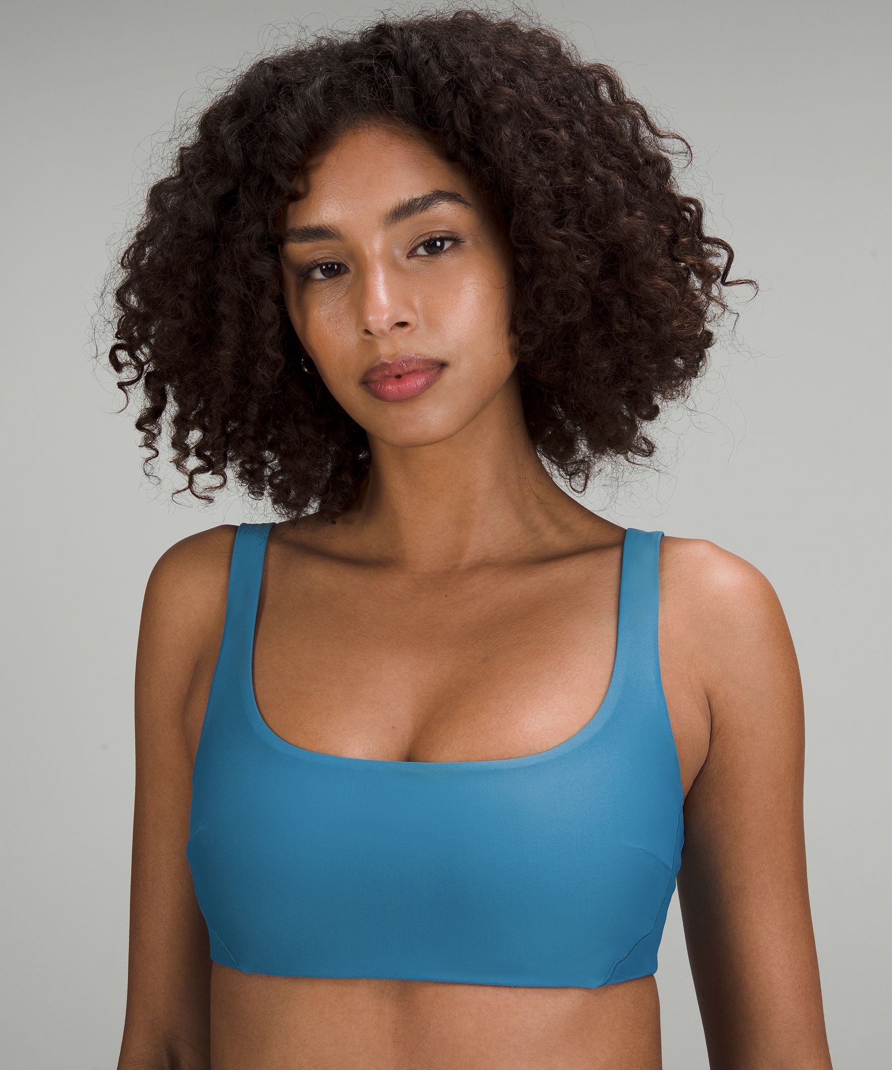 Ribbed High-Neck Longline Swim Top *B/C Cup