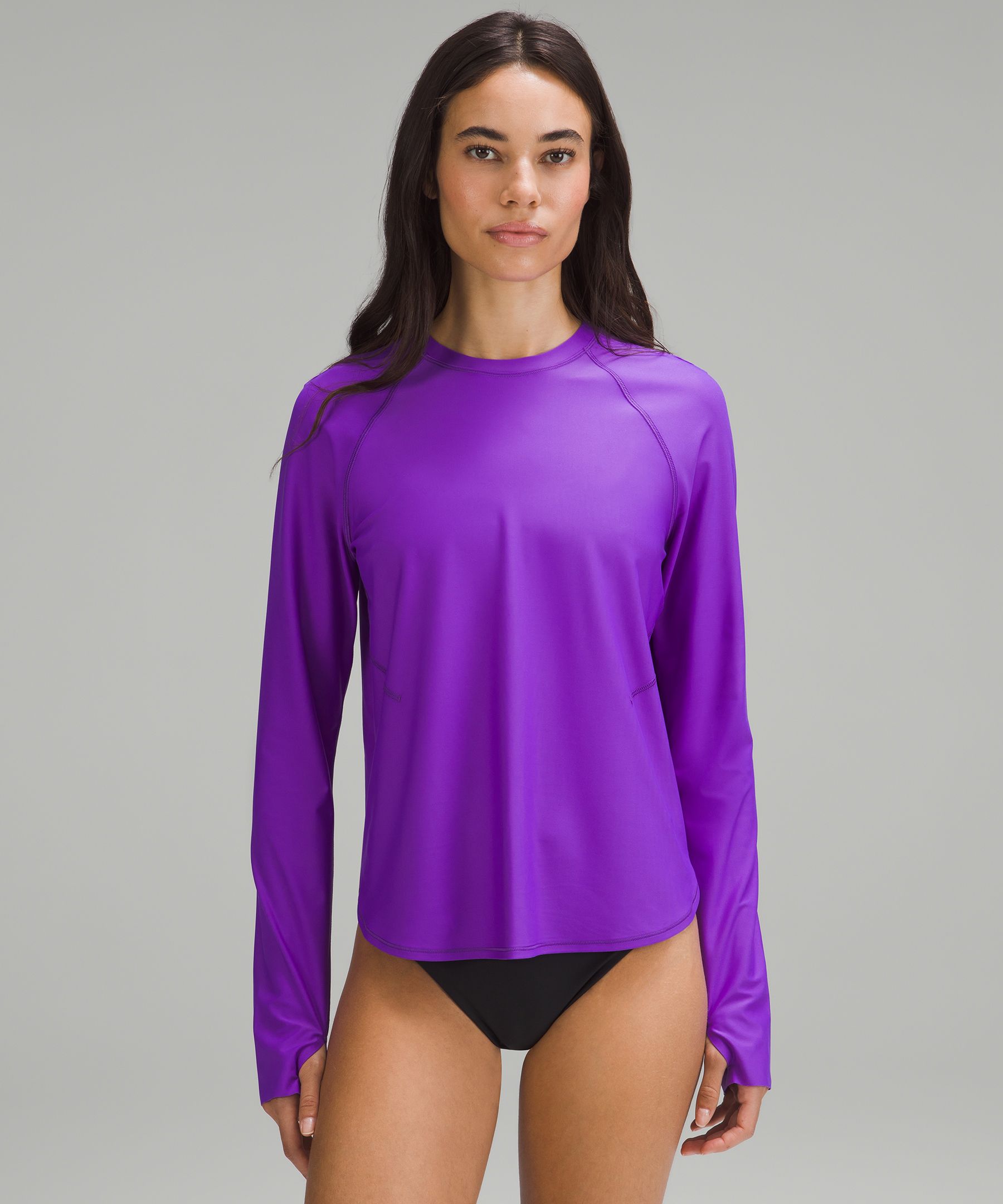 Womens Tuga Long Sleeve UV Swim Shirt Pink Purple