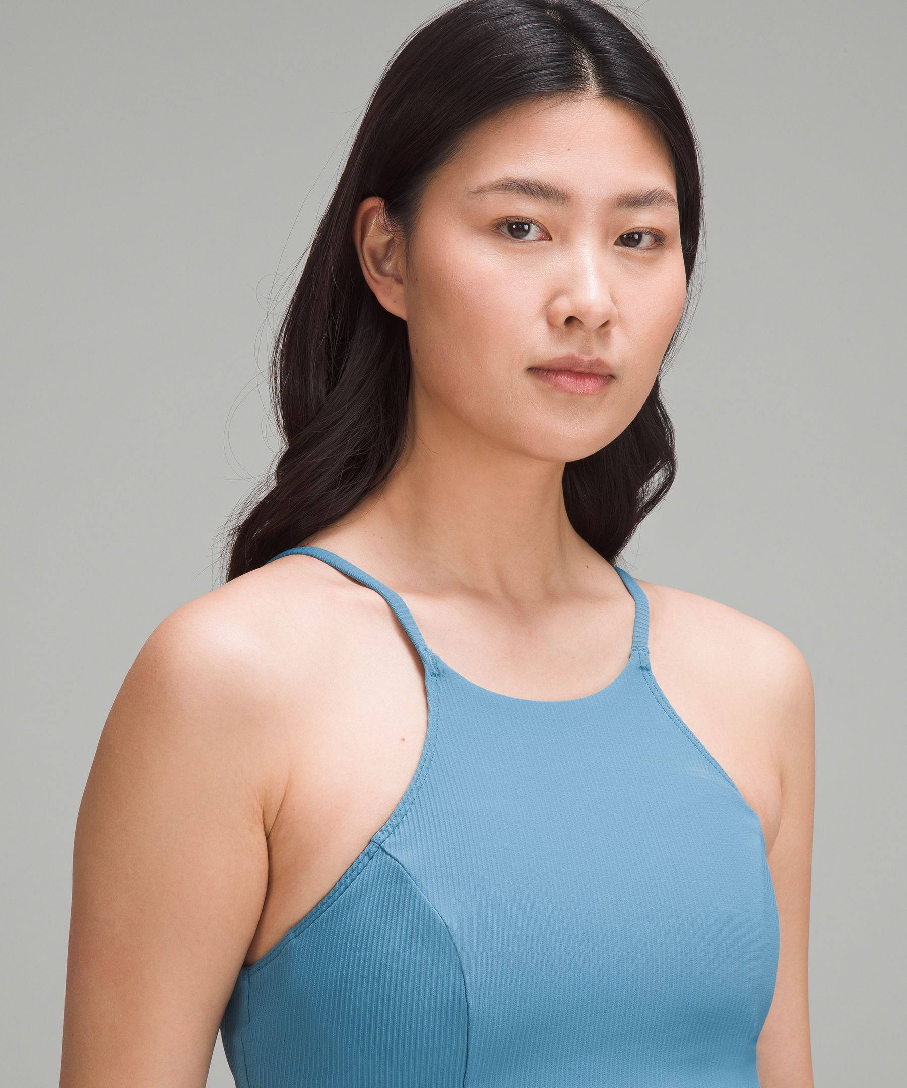 Lululemon athletica Ribbed High-Neck Longline Swim Top *B/C Cup, Women's  Swimsuits