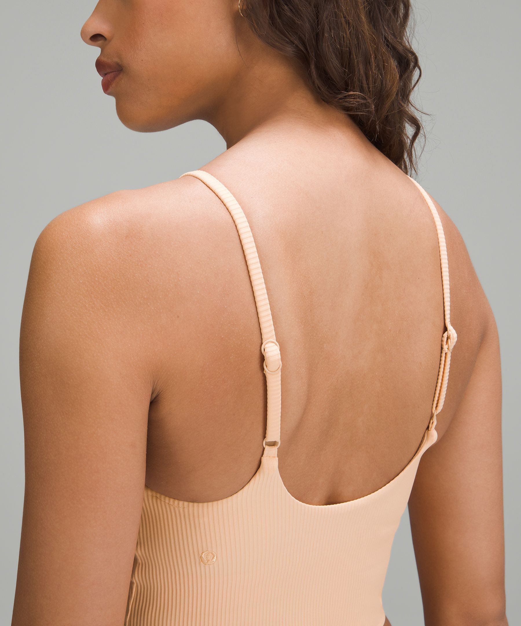 Ribbed High-Neck Longline Swim Top B/C Cup in 2023