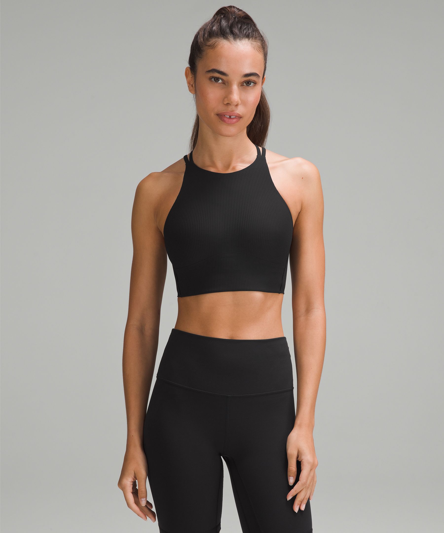 Lululemon Like A Cloud High-neck Longline Ribbed Bra Light Support, B/c Cup