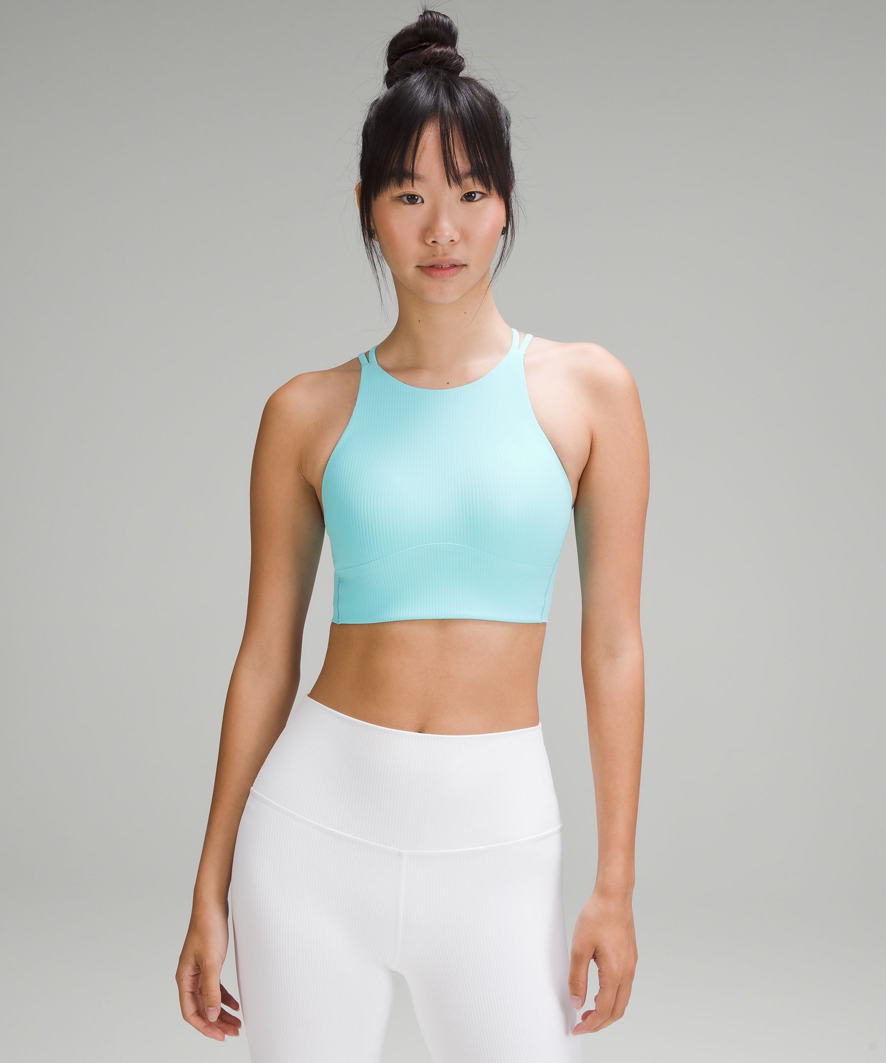 Like a Cloud High-Neck Longline Ribbed Bra *Light Support, B/C Cup