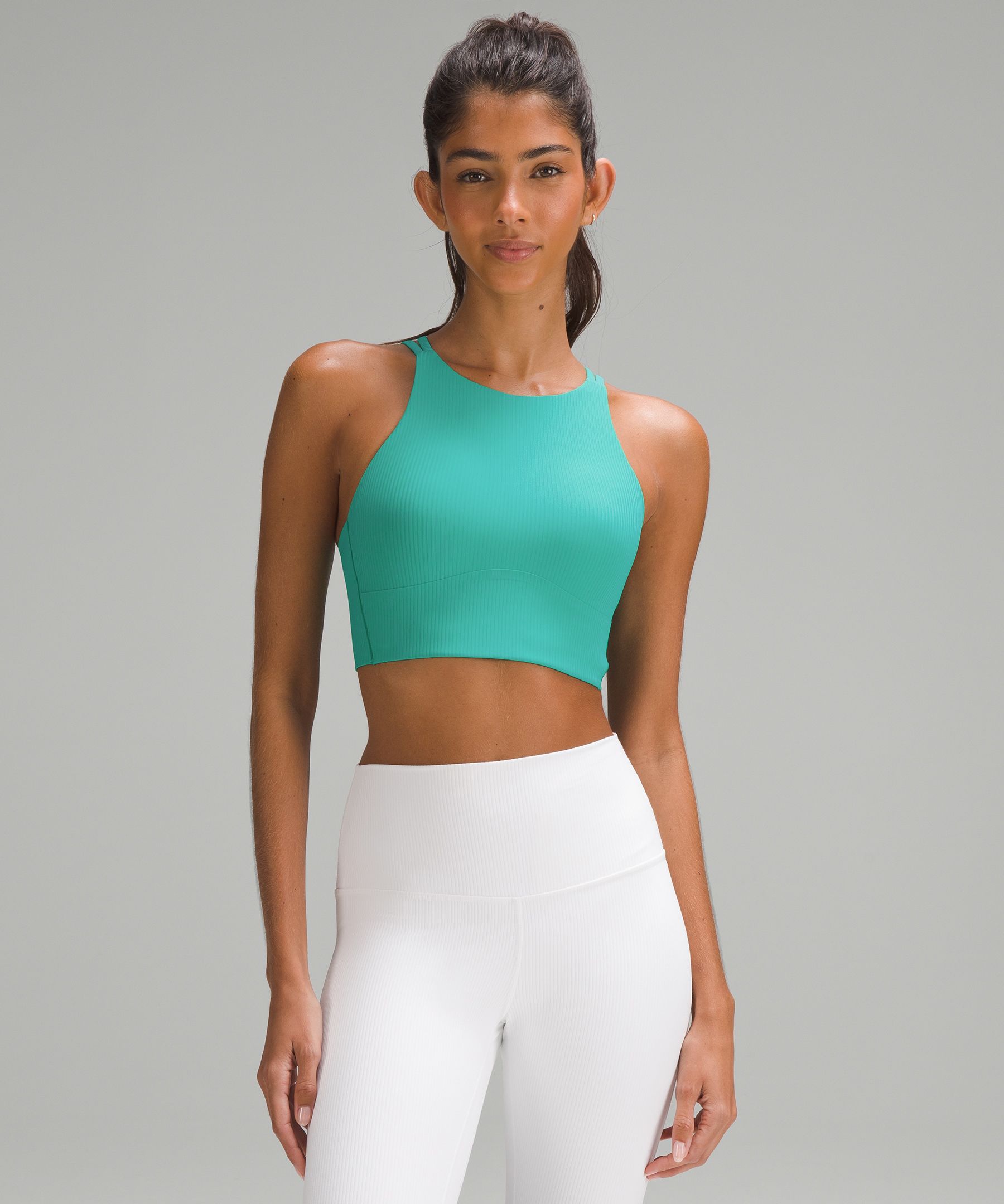 Lululemon Like A Cloud High-neck Longline Ribbed Bra Light Support, B/c Cup