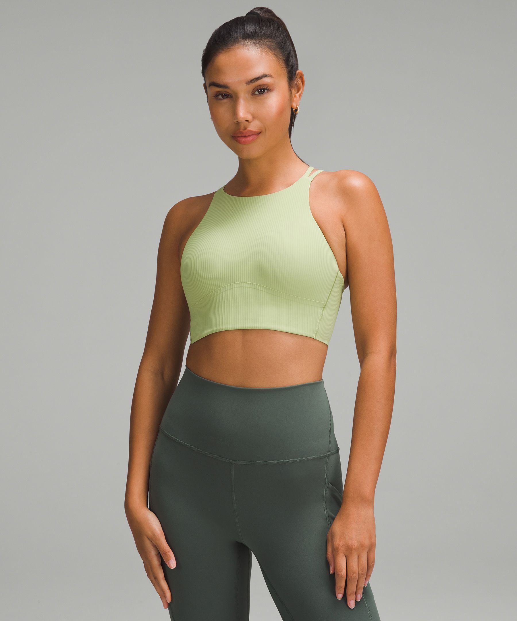 Lululemon Like A Cloud High-neck Longline Ribbed Bra Light Support, B/c Cup