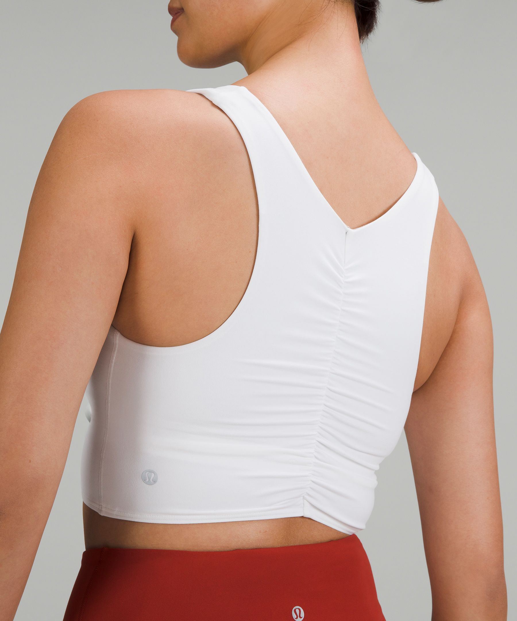 Lululemon Ruched Nulu Longline Yoga Bra *Light Support, B/C Cup - Cayenne -  lulu fanatics