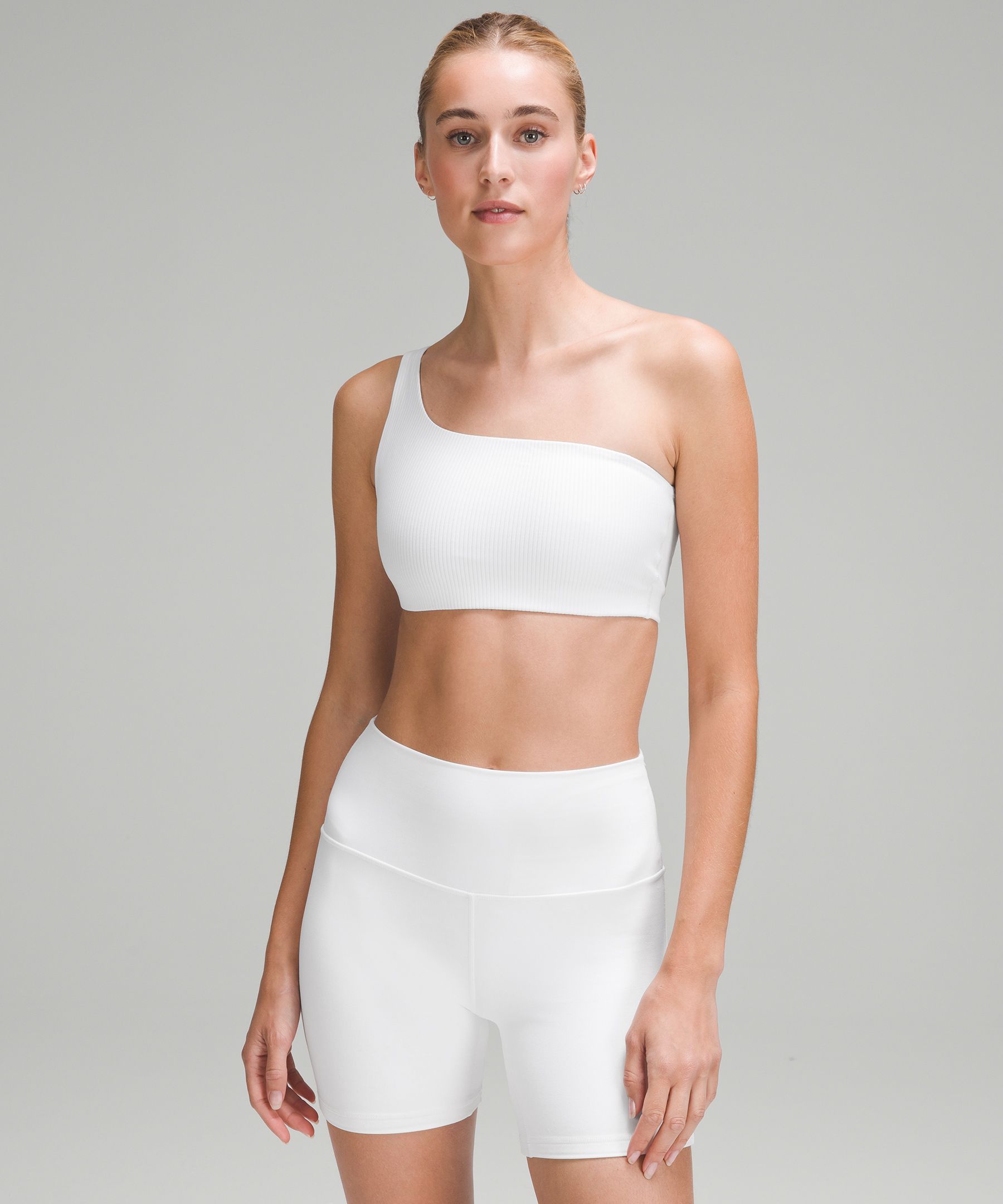 Ribbed Nulu Asymmetrical Yoga Bra