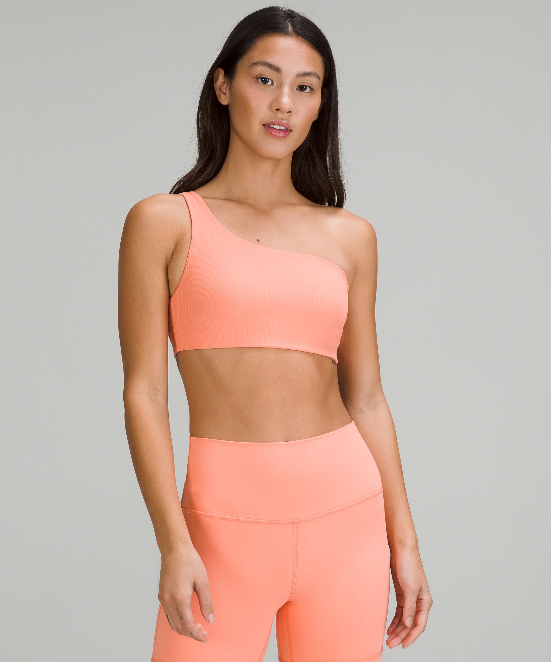 Ribbed Nulu Asymmetrical Yoga Bra *Light Support, A/B Cup