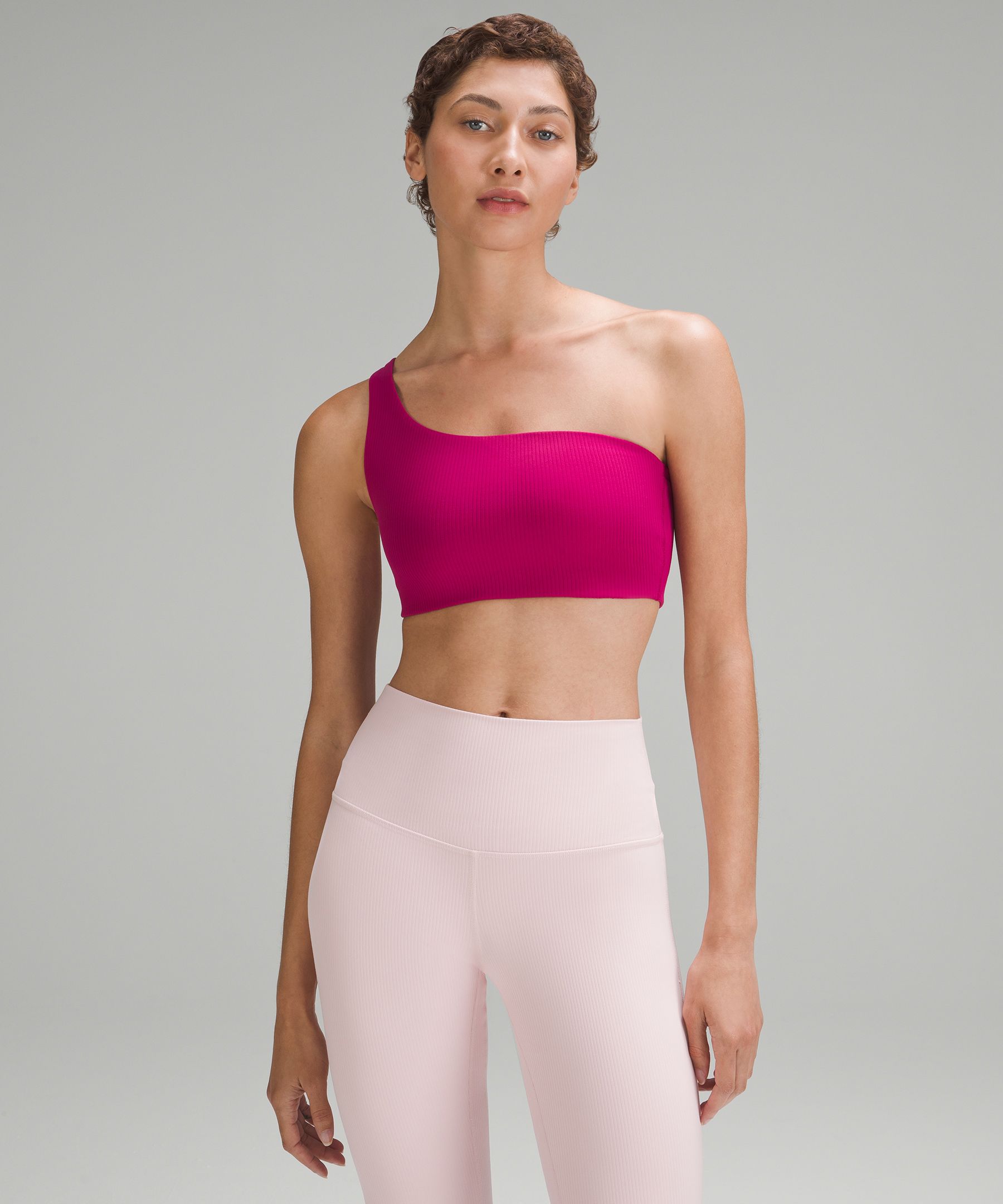 Lululemon Ribbed Nulu Asymmetrical Yoga Bra