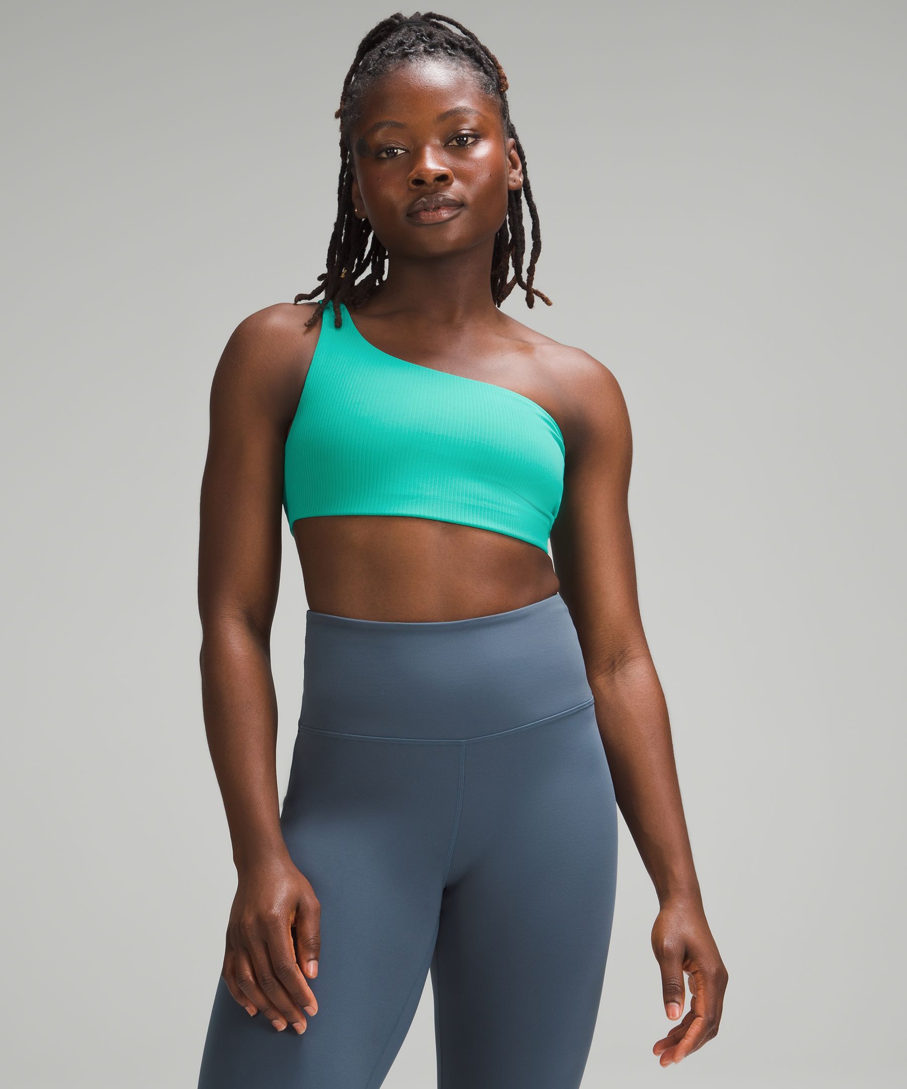 Lululemon Ribbed Nulu Asymmetrical Yoga Bra