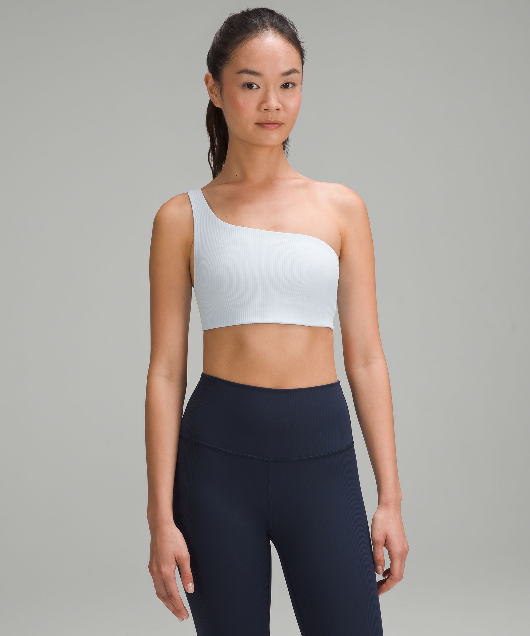 Lululemon Ribbed Nulu Asymmetrical Yoga Bra Light Support, A/b Cup