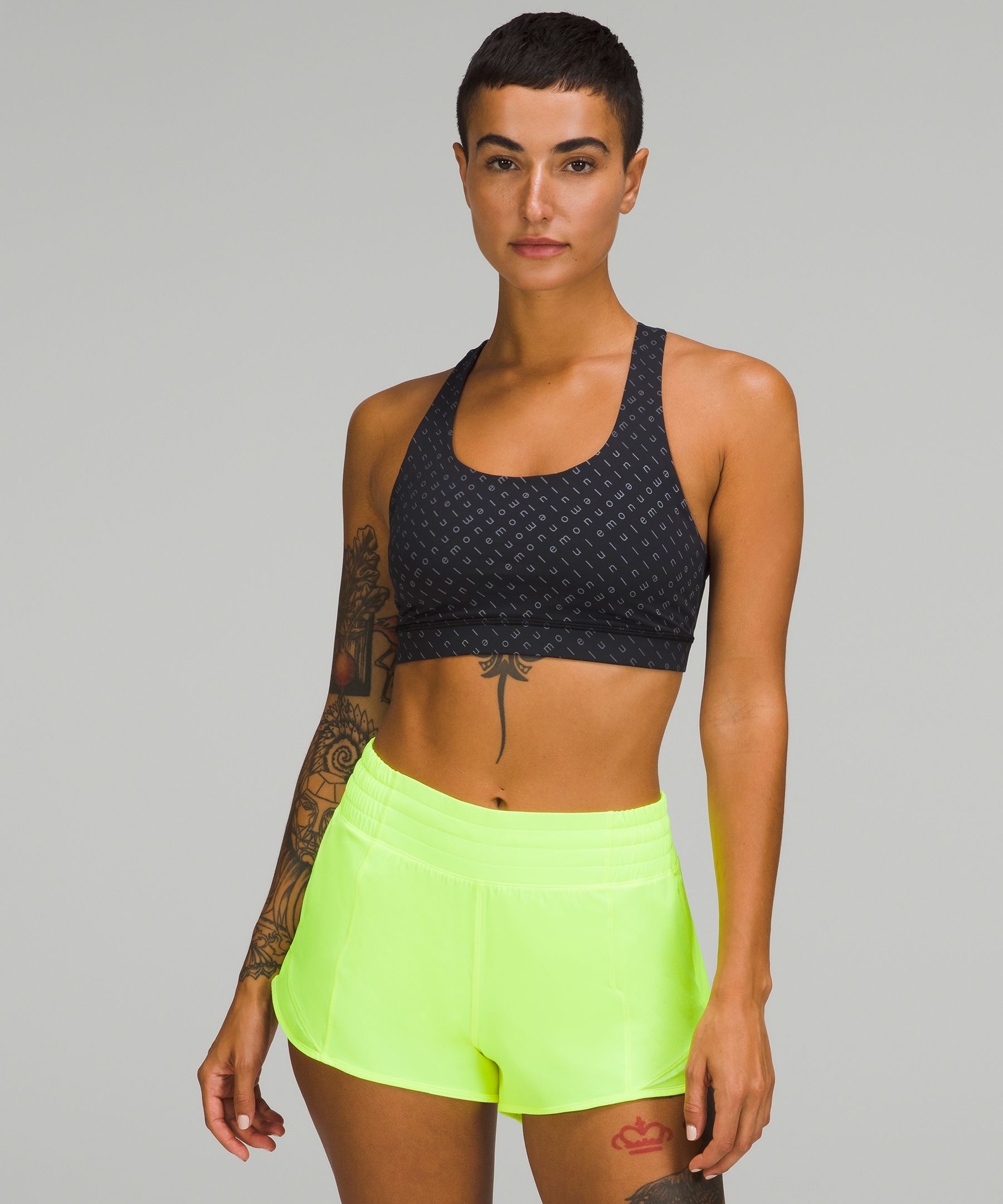 Lululemon Athletica Invigorate Racerback Mesh Sports Bra