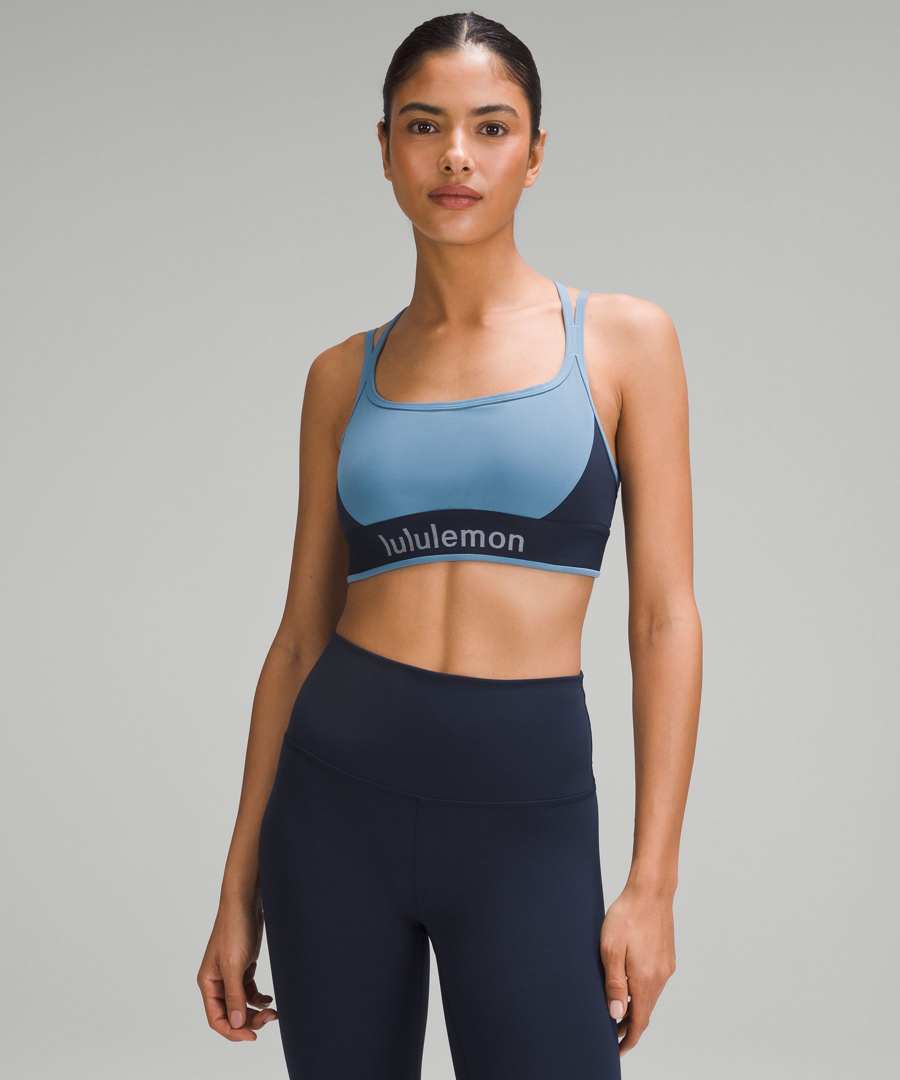 Seamless Strappy Crop - Blue