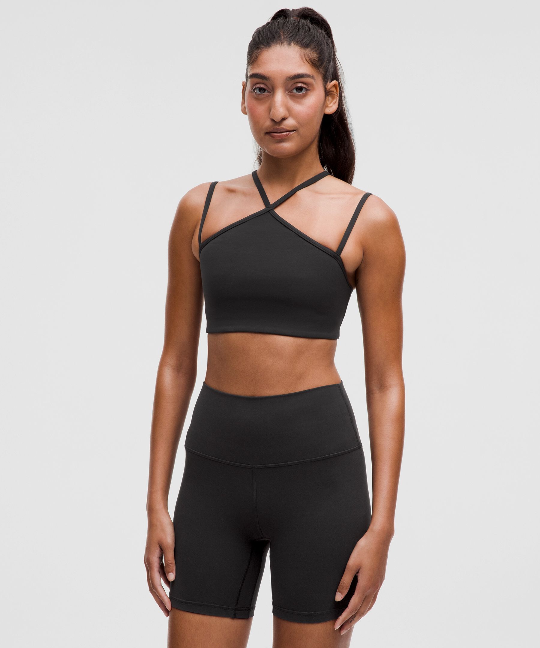 lululemon - Hight neck Flow Y Bra Nulu Light Support on Designer Wardrobe