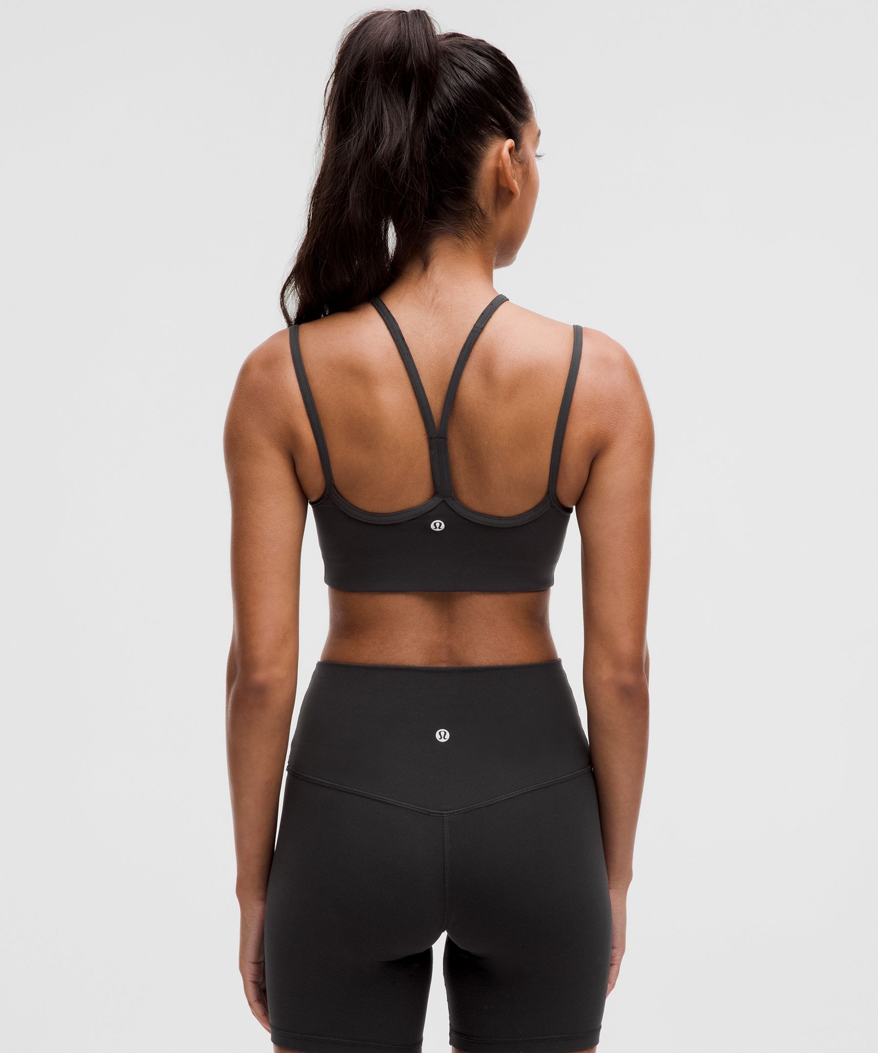 Lululemon Flow Y Strappy Bra Nulu *Light Support, A–C Cups - Cacao