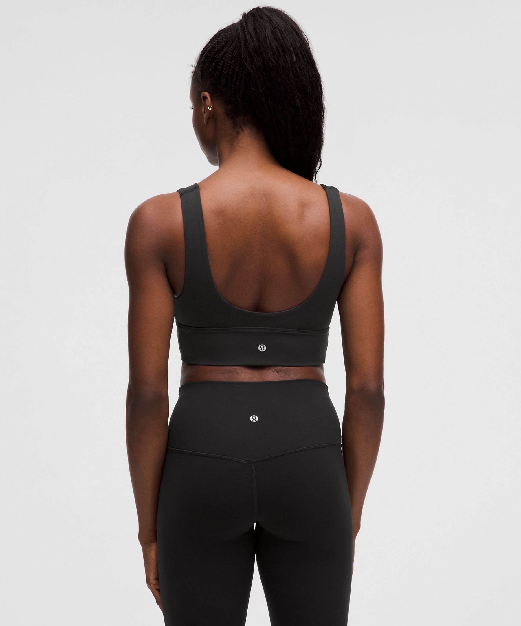 Nike V-Neck Light-Support Sports Bra black / black / black / White - Fast  delivery