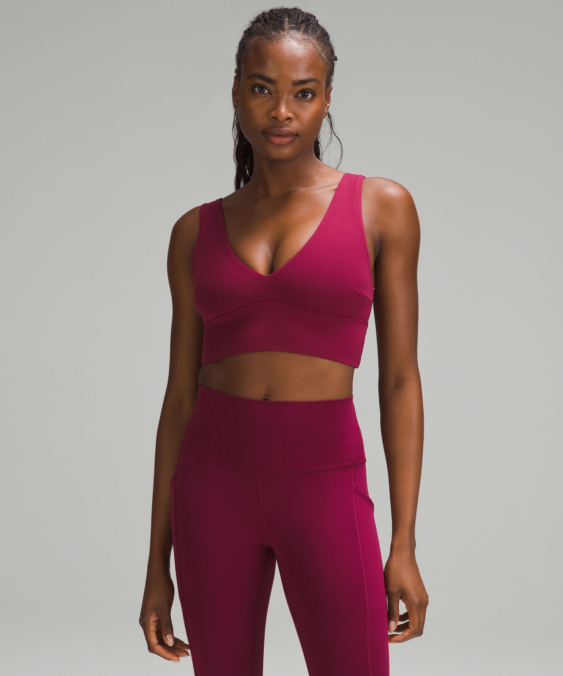 Lululemon Align Crop Deep Rouge Burgundy Red Yoga Fitness Woman’s Size 10