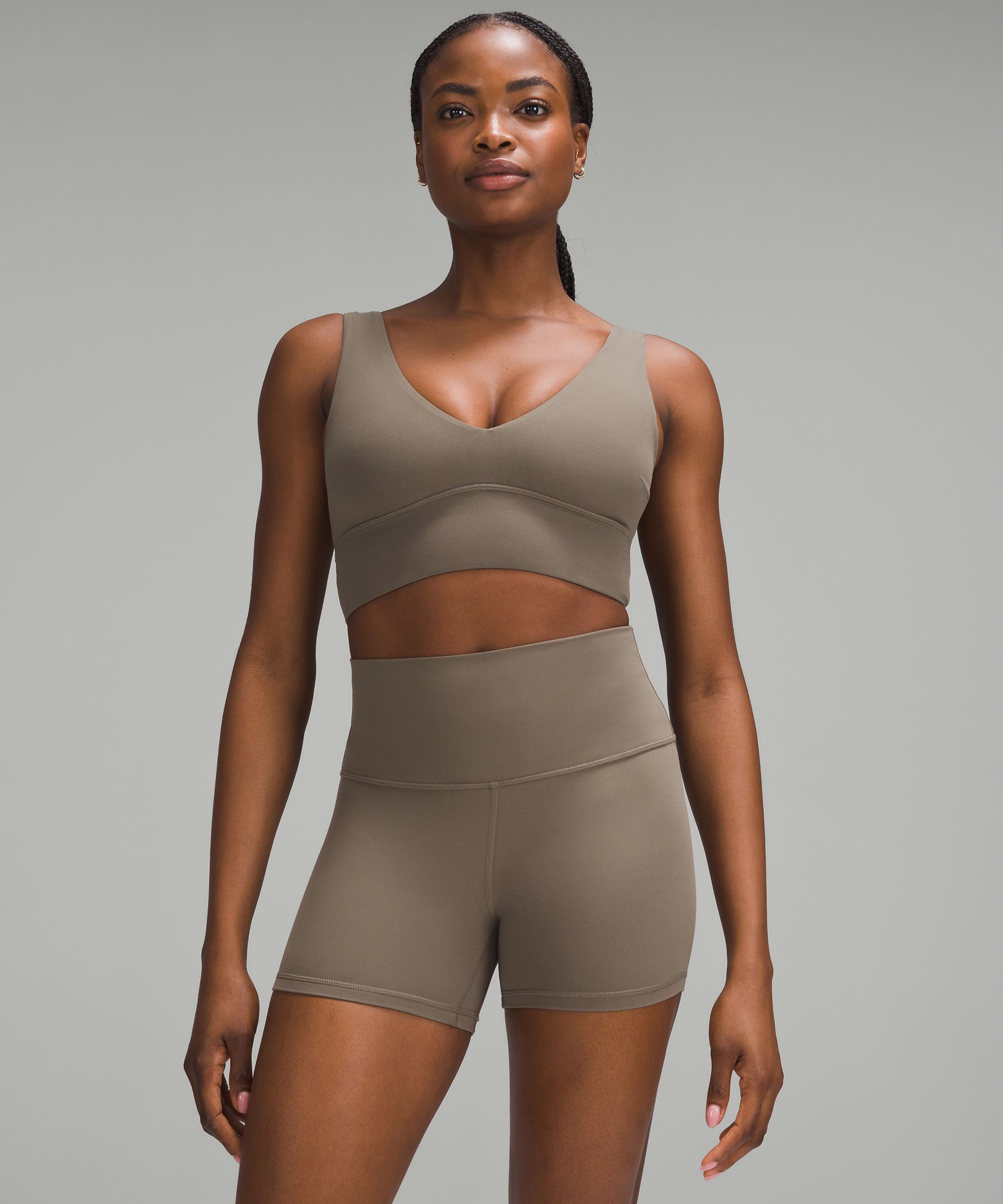 Brown Ribbed Halter Sports Bra – Allure The Brand