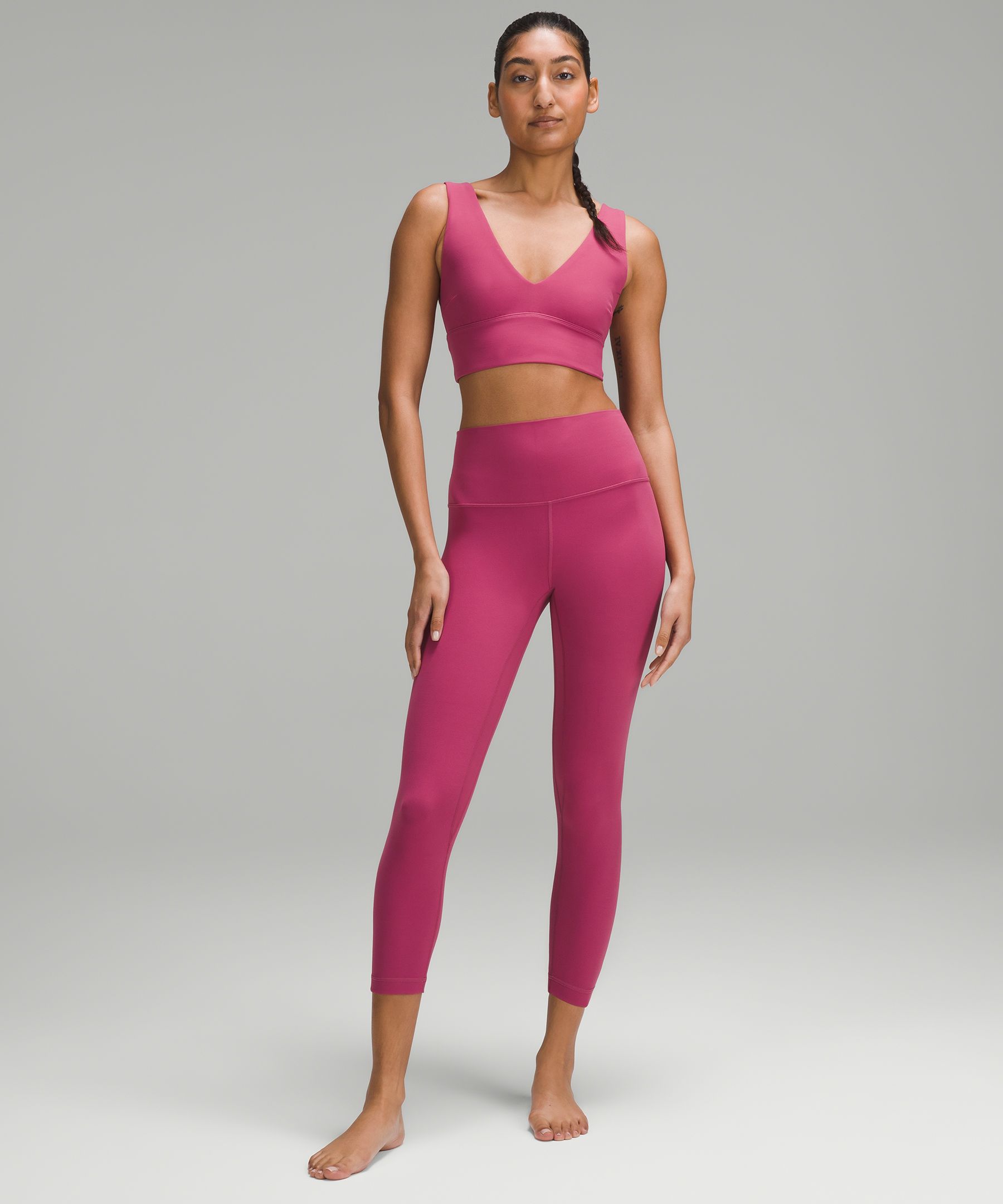 Women's Flex Light Support V-Neck Crop Sports Bra - All In Motion™ Pink XL
