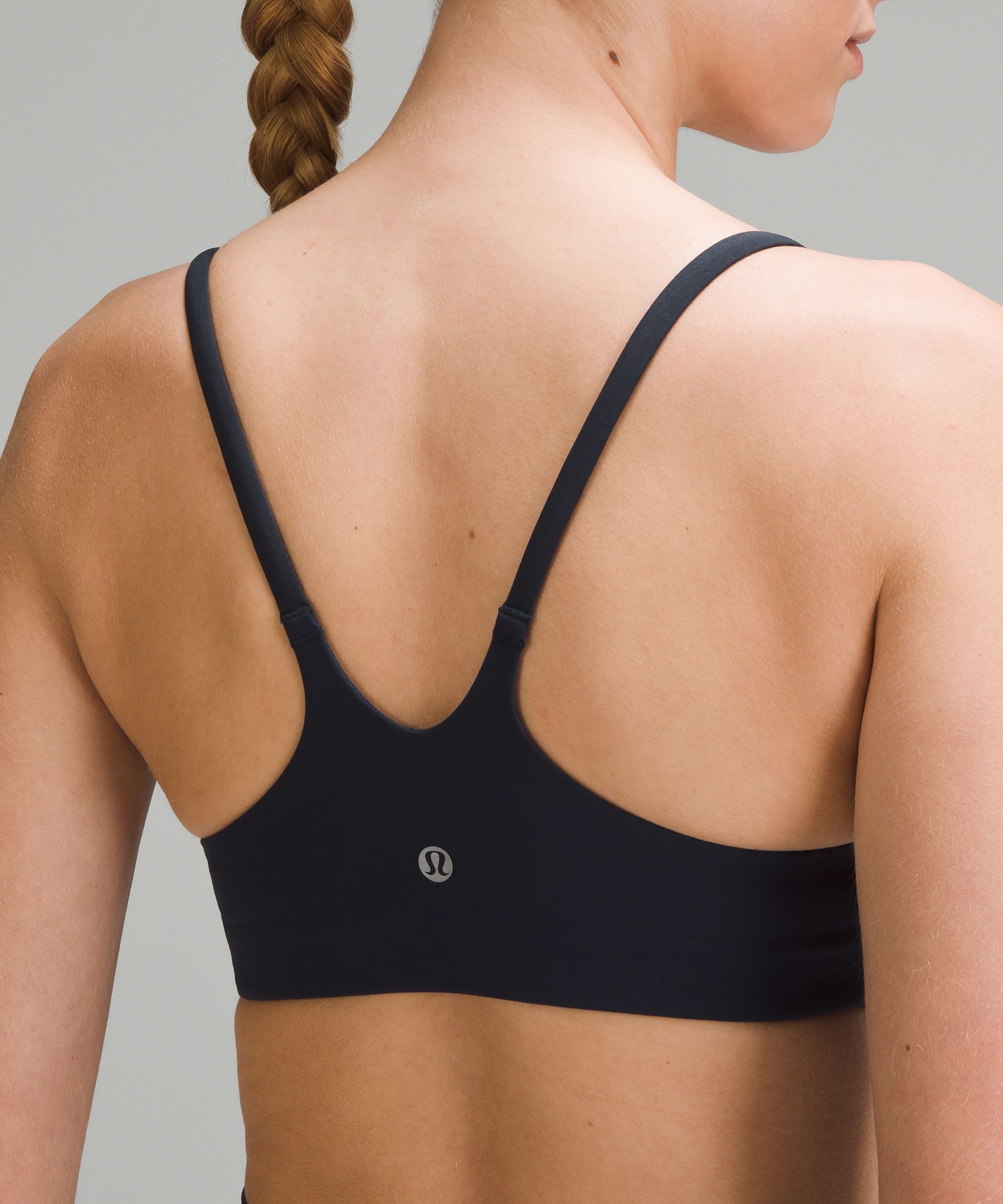 NWT Lululemon Pushing Limits Bra strappy sports bra size 12 black currant