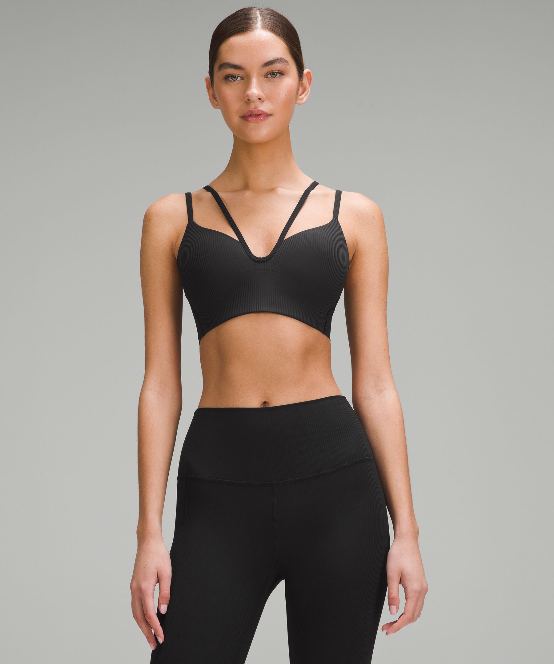 Lululemon athletica Like a Cloud High-Neck Longline Ribbed Bra *Light  Support, B/C Cup, Women's Bras