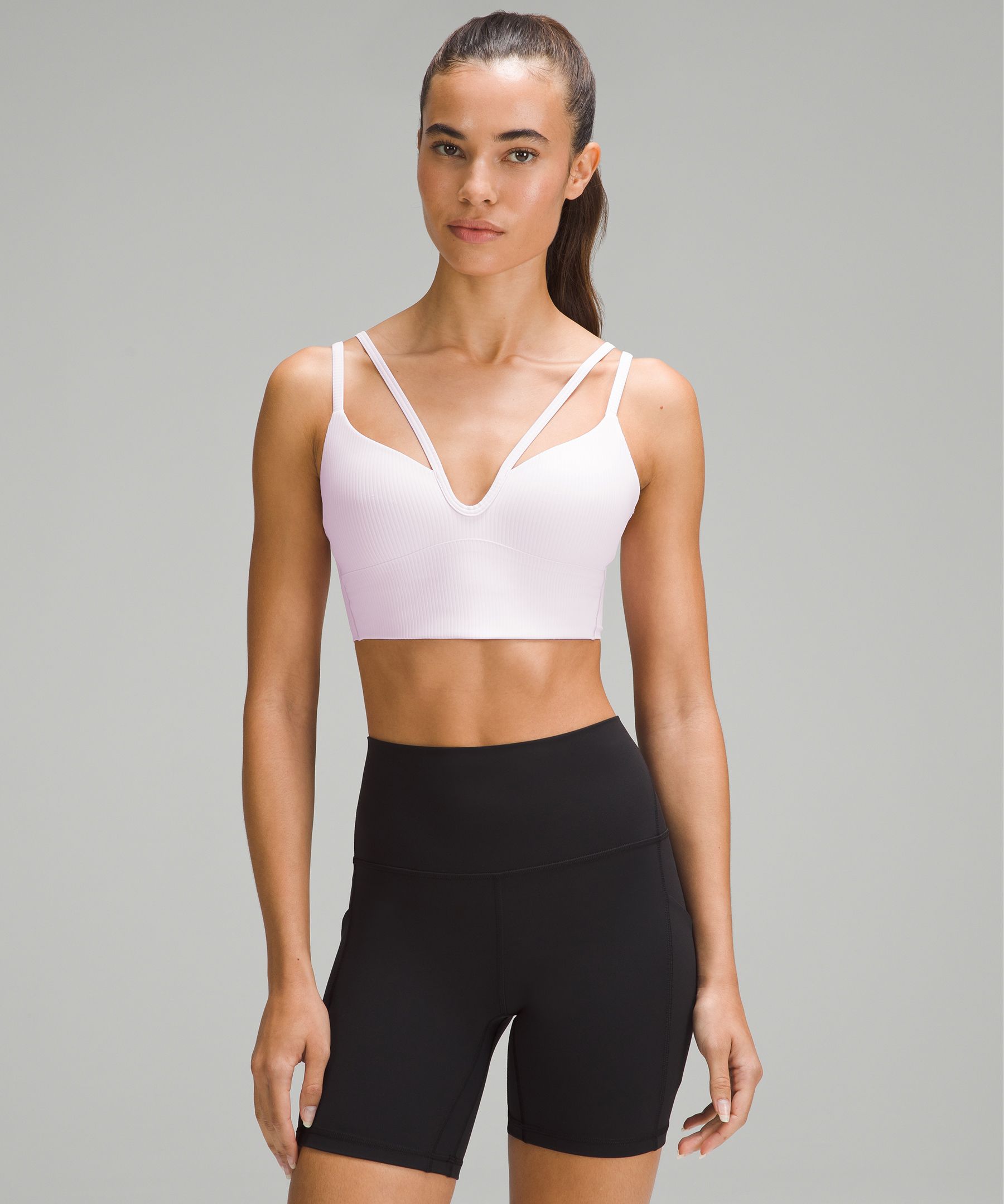 Like a Cloud Strappy Longline Ribbed Bra *Light Support, B/C Cup, Women's  Bras