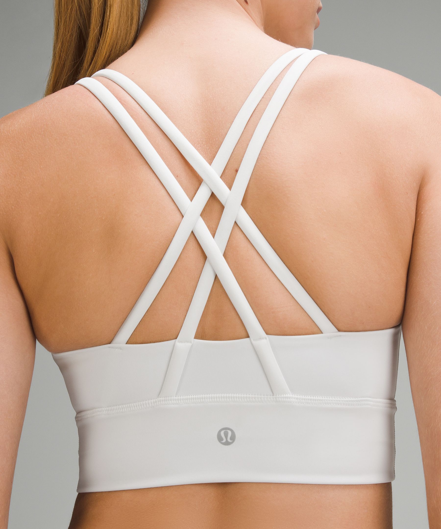 lululemon ENERGY LONGLINE - Light support sports bra - white