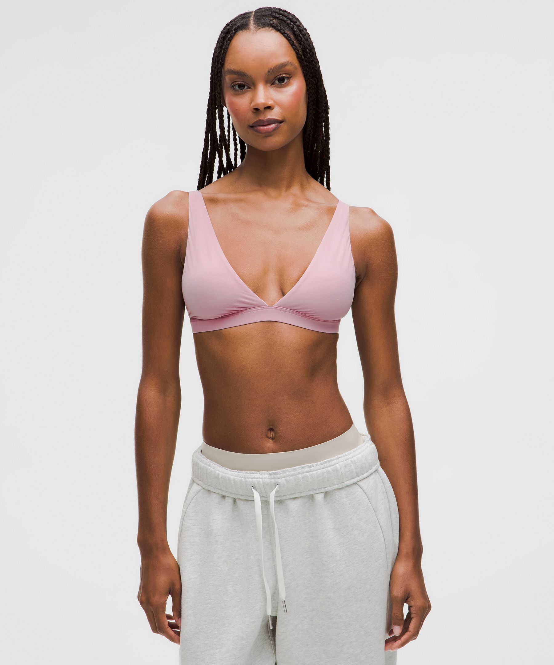 Wundermost Ultra-Soft Nulu Triangle Bralette A–D Cups - Pink