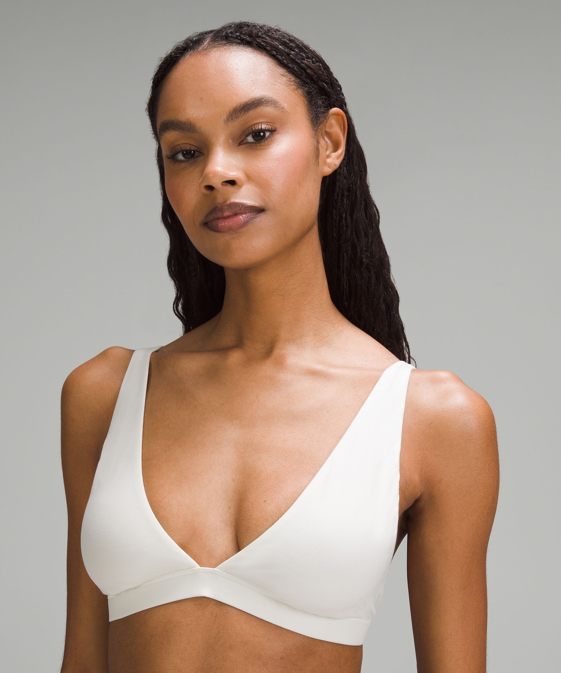 hhseyewell Sports Bra with Cups Triangle Bralette for Wome Ribbed