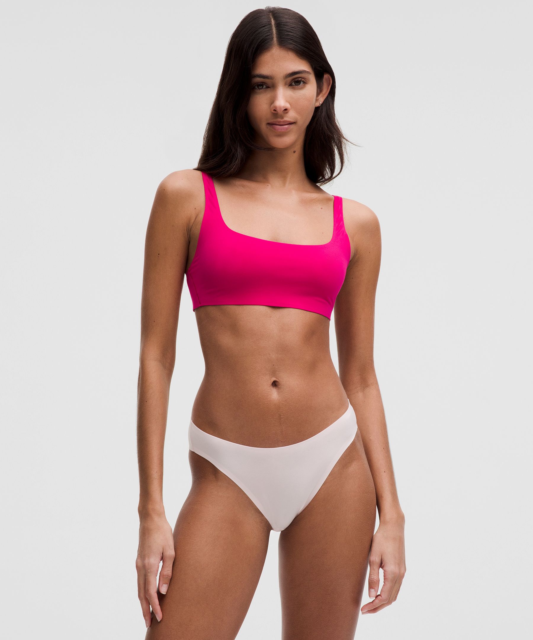 Wundermost Ultra-Soft Nulu Scoop-Neck Bralette A-D Cups - Pink