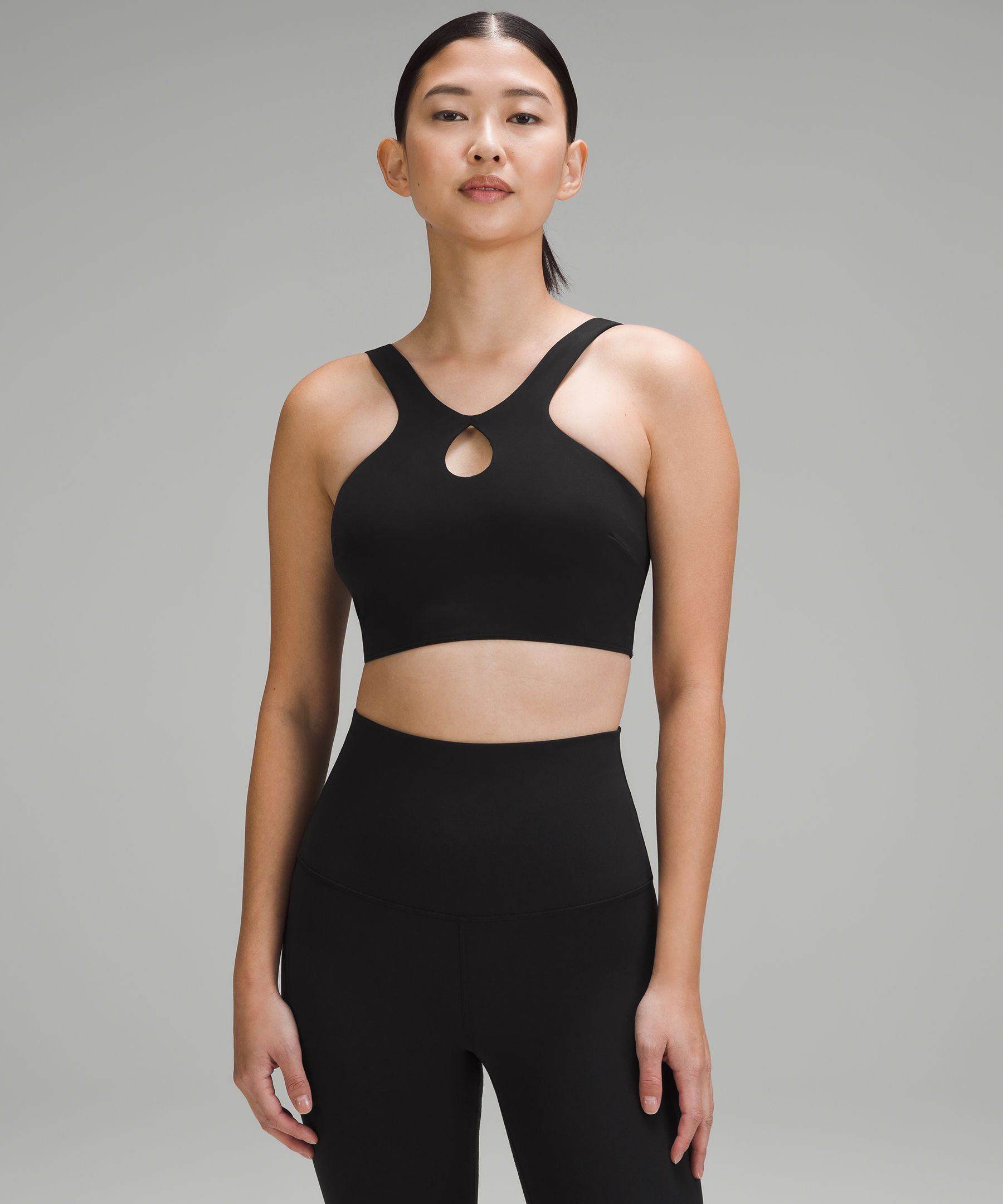 Flow Y Wrap-Front High-Neck Bra *Light Support, B/C Cup