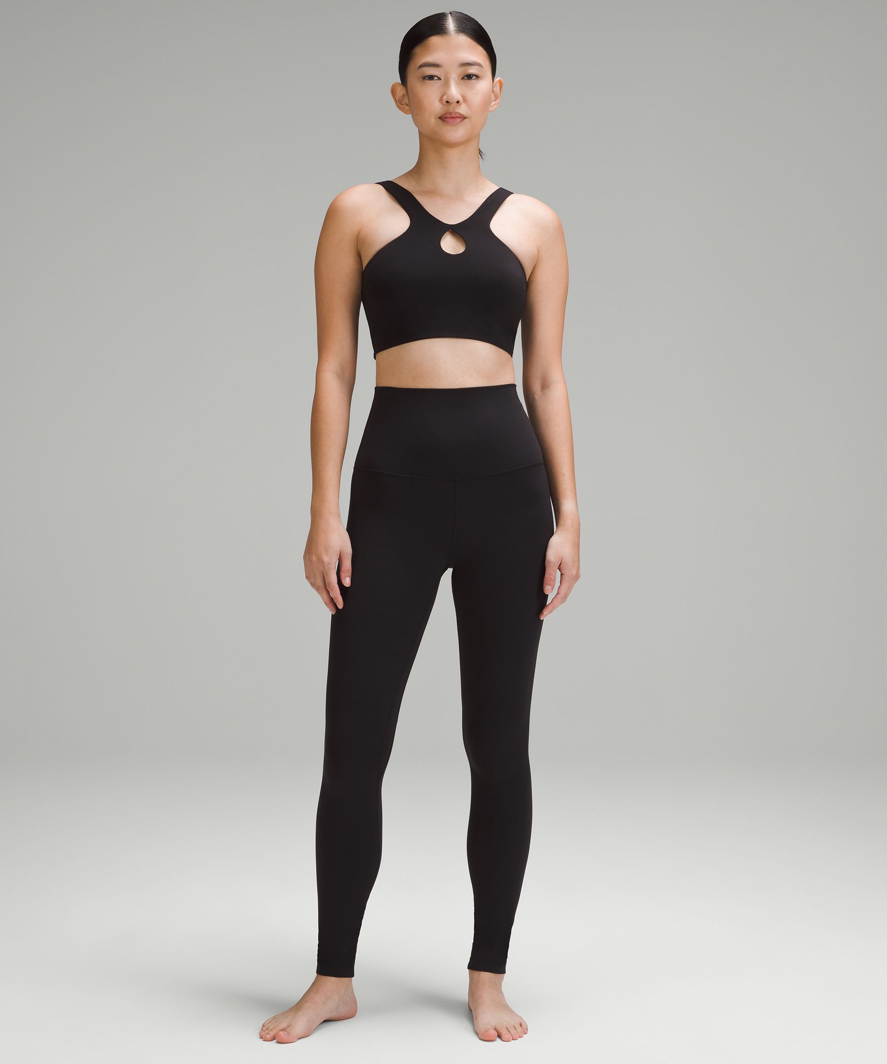 Shop Lululemon Smoothcover Front Cut-out Yoga Bra Light Support, A/b Cup